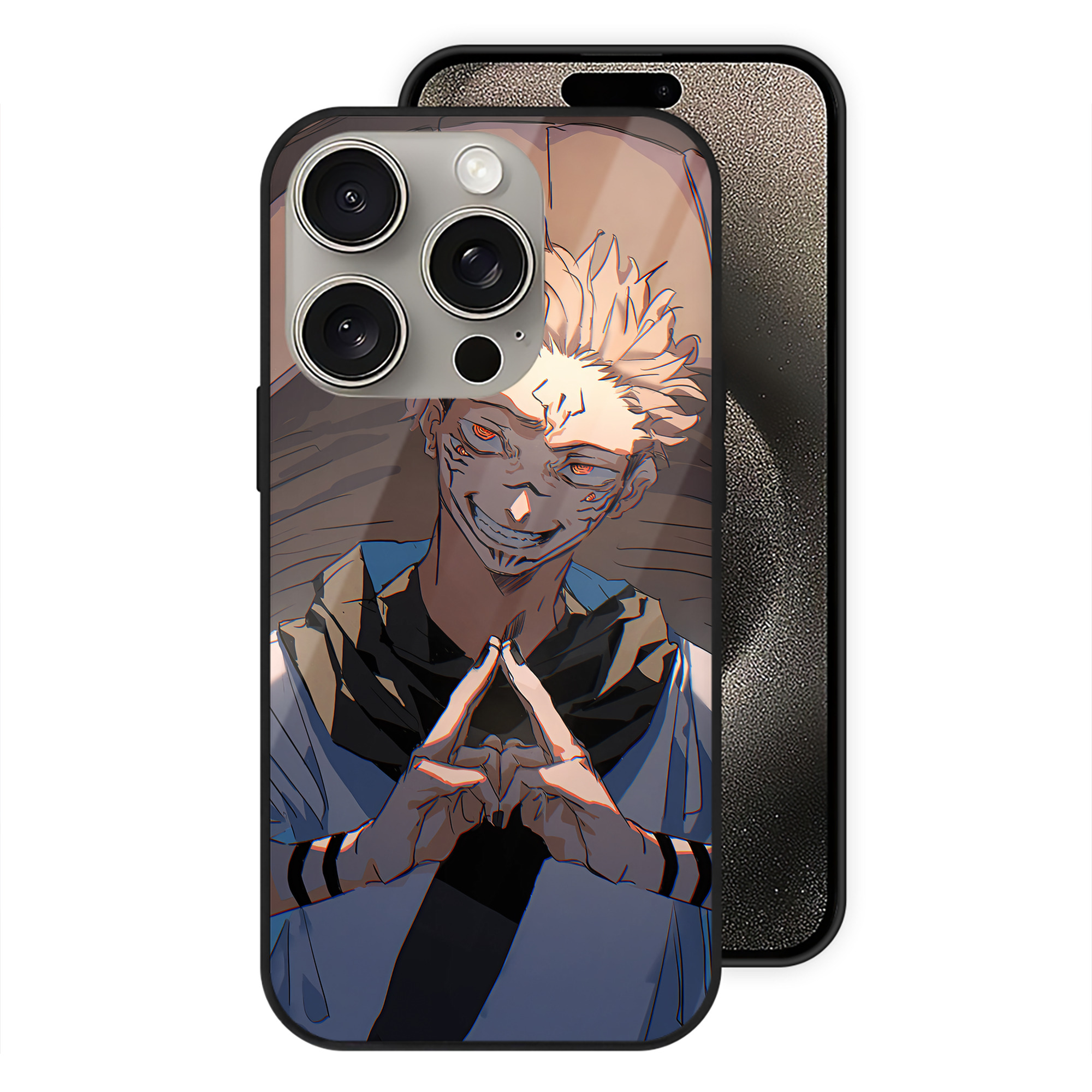 （画像用） SPY×FAMILY间谍家家酒 【iPhone15Pro対応】スマホケース 耐衝撃＆黄変防止 背面ガラス