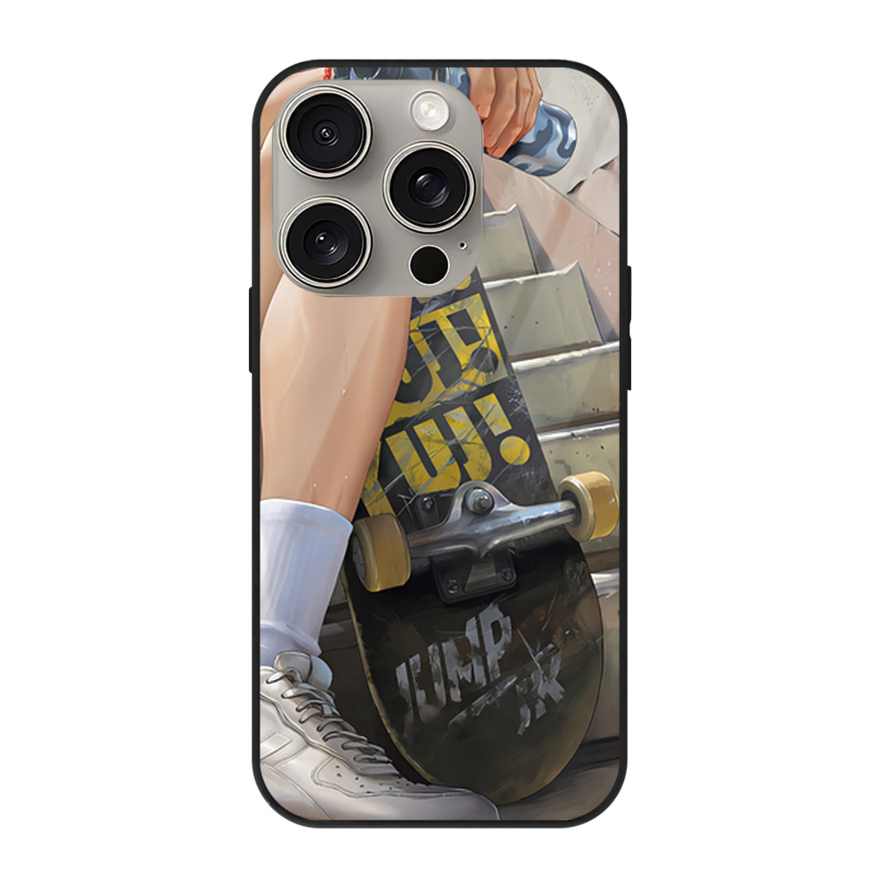 （画像用） SPY×FAMILY间谍家家酒 【iPhone15Pro対応】スマホケース 耐衝撃＆黄変防止 背面ガラス
