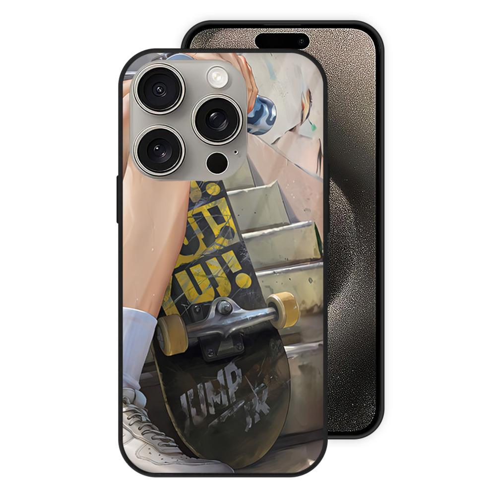 （画像用） SPY×FAMILY间谍家家酒 【iPhone15Pro対応】スマホケース 耐衝撃＆黄変防止 背面ガラス