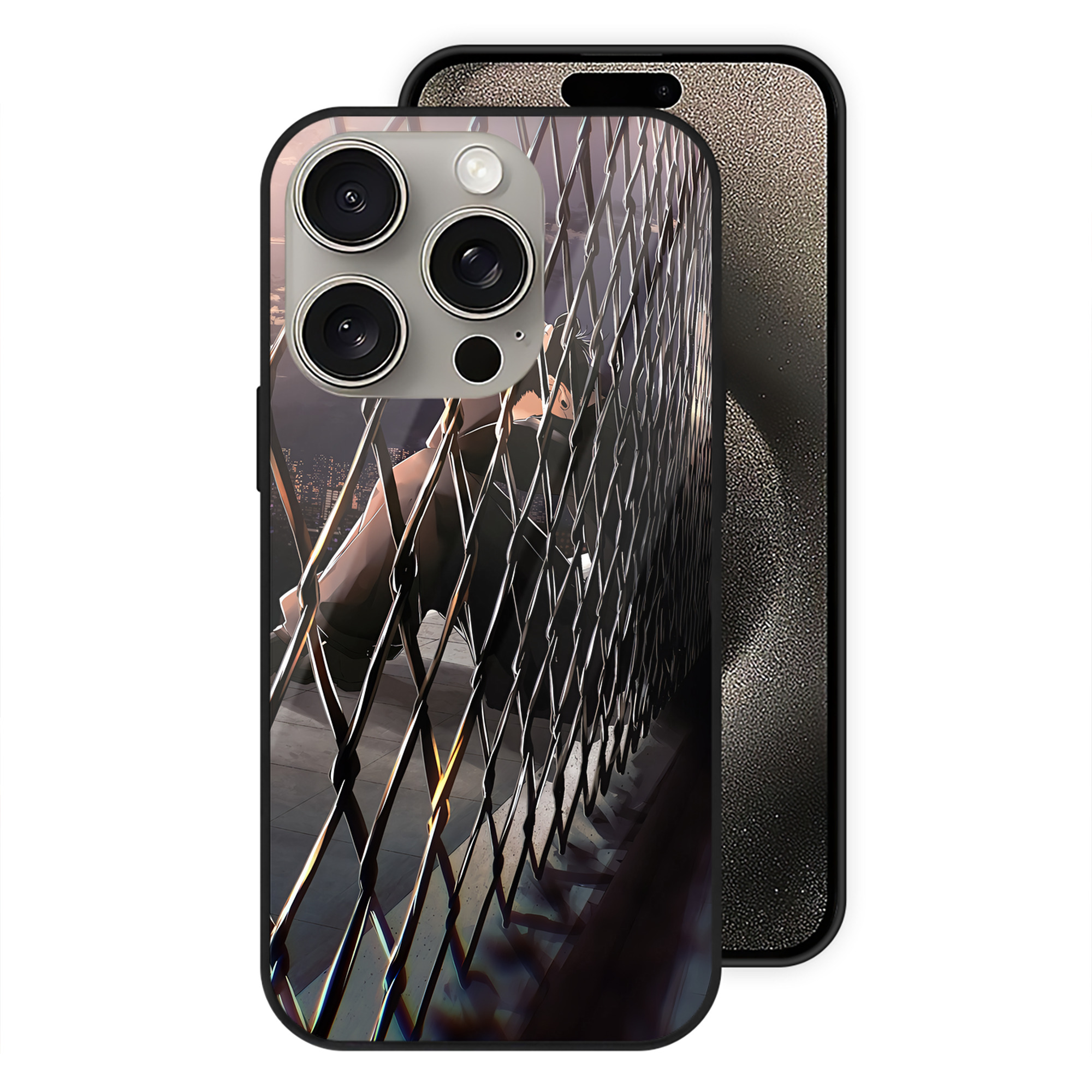 （画像用） SPY×FAMILY间谍家家酒 【iPhone15Pro対応】スマホケース 耐衝撃＆黄変防止 背面ガラス