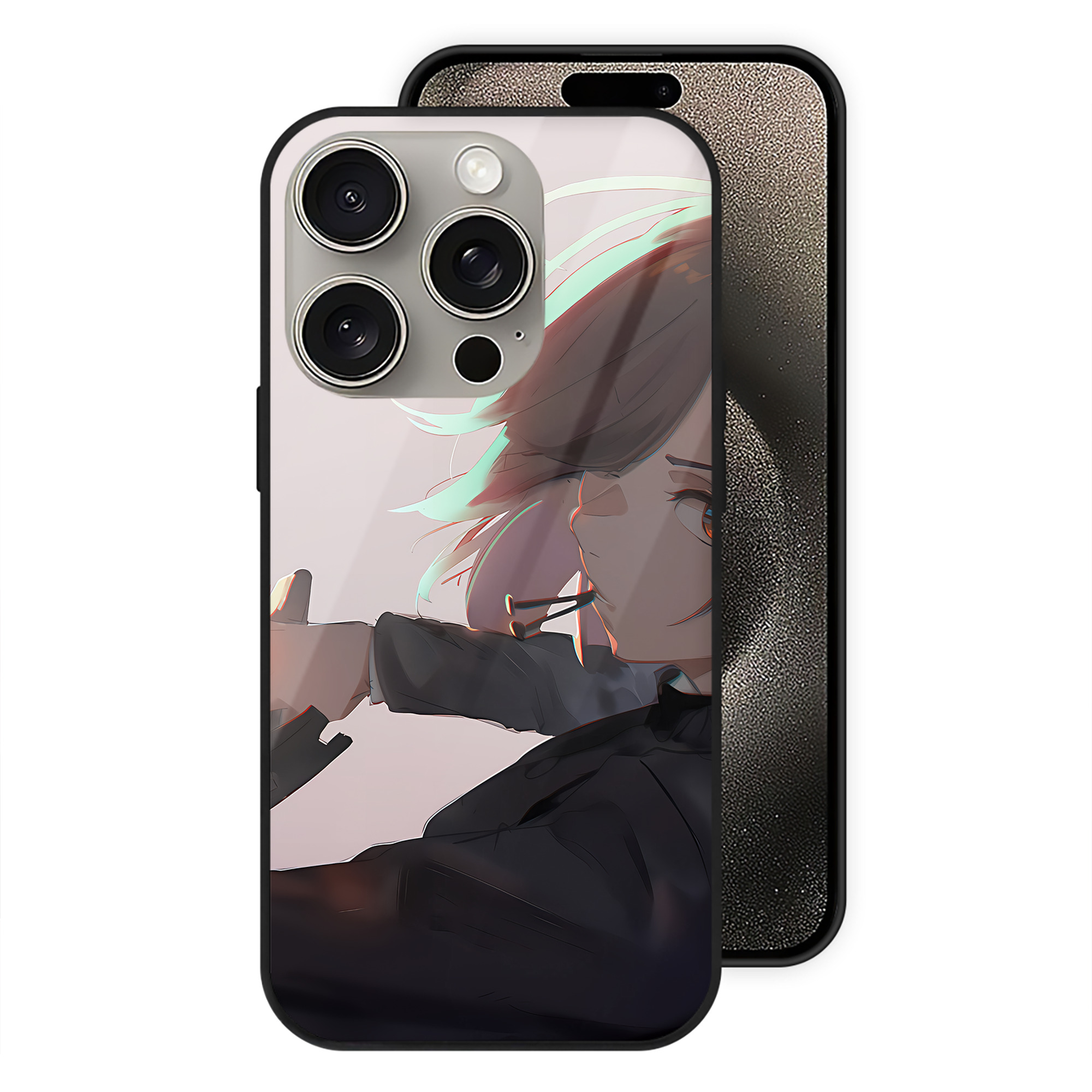 （画像用） SPY×FAMILY间谍家家酒 【iPhone15Pro対応】スマホケース 耐衝撃＆黄変防止 背面ガラス