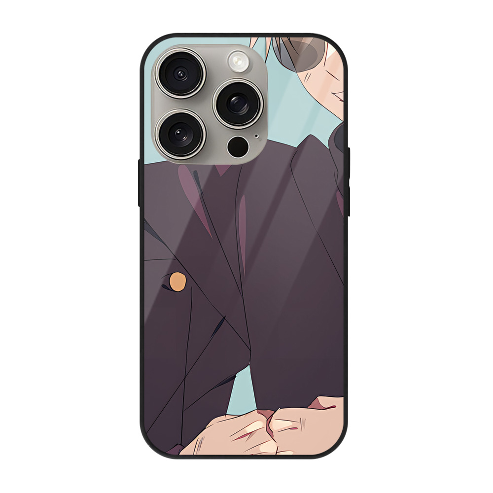 （画像用） SPY×FAMILY间谍家家酒 【iPhone15Pro対応】スマホケース 耐衝撃＆黄変防止 背面ガラス