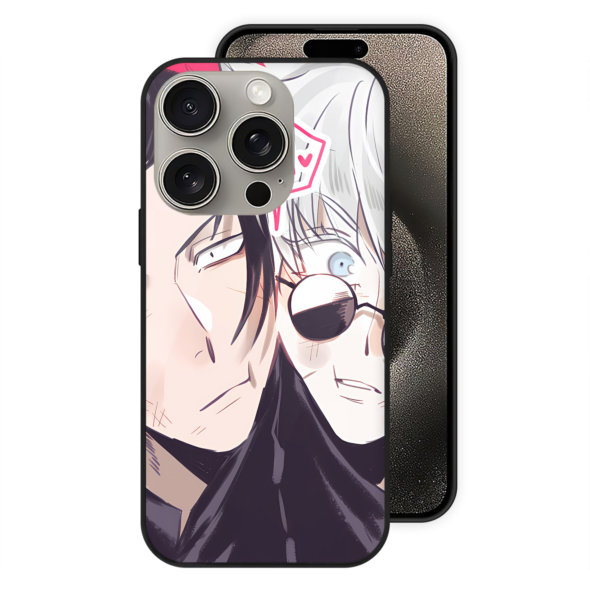 （画像用） SPY×FAMILY间谍家家酒 【iPhone15Pro対応】スマホケース 耐衝撃＆黄変防止 背面ガラス