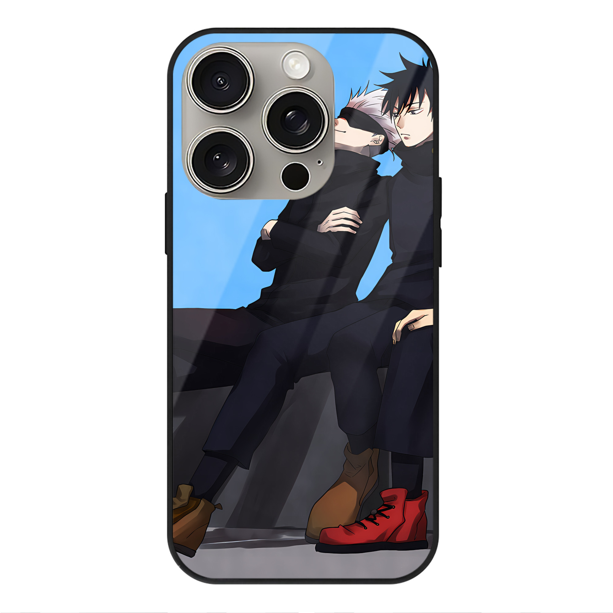 （画像用） SPY×FAMILY间谍家家酒 【iPhone15Pro対応】スマホケース 耐衝撃＆黄変防止 背面ガラス