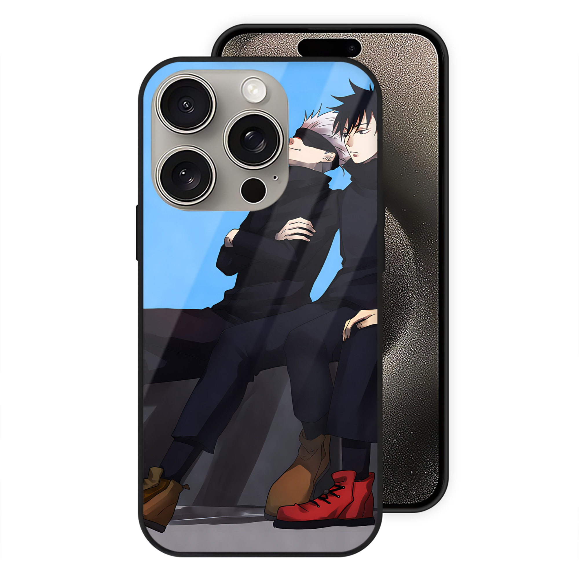 （画像用） SPY×FAMILY间谍家家酒 【iPhone15Pro対応】スマホケース 耐衝撃＆黄変防止 背面ガラス