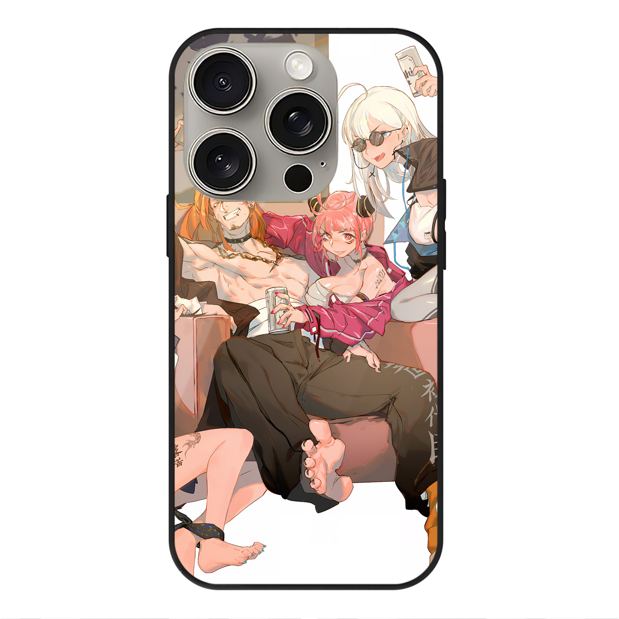（画像用） SPY×FAMILY间谍家家酒 【iPhone15Pro対応】スマホケース 耐衝撃＆黄変防止 背面ガラス