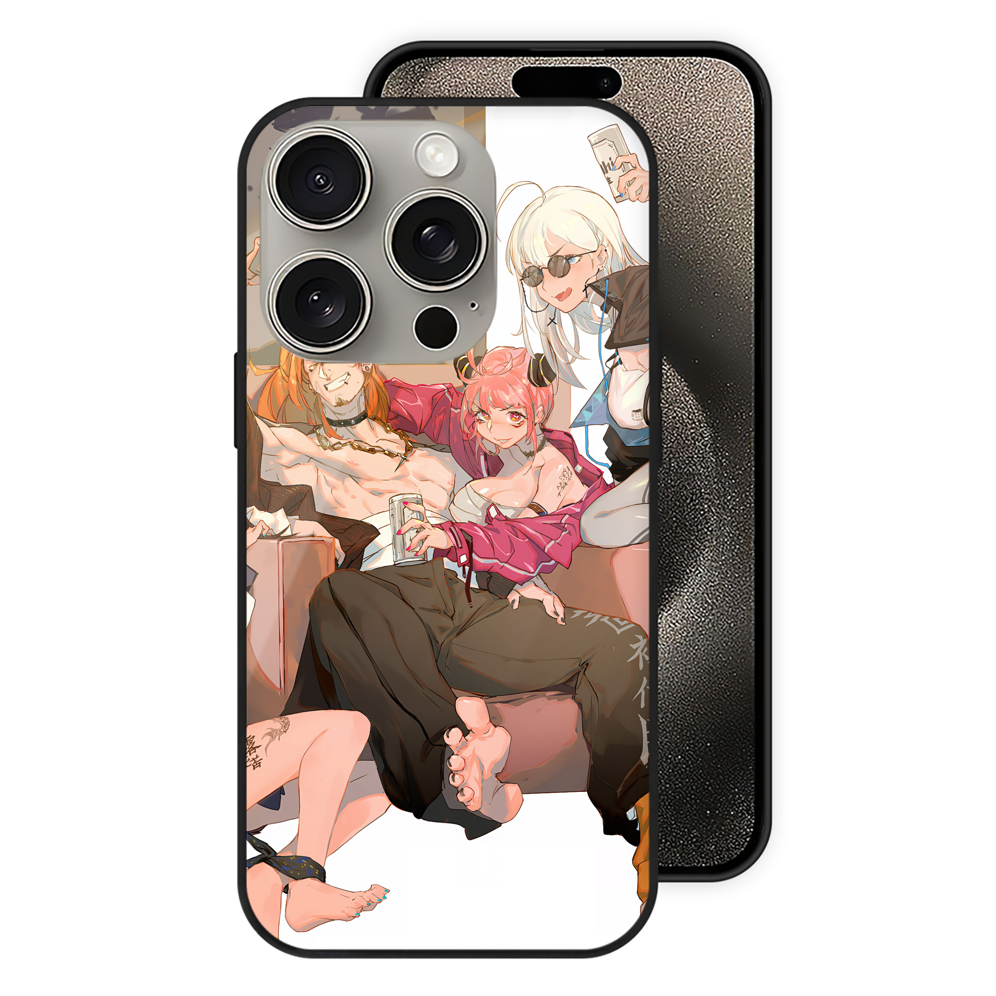 （画像用） SPY×FAMILY间谍家家酒 【iPhone15Pro対応】スマホケース 耐衝撃＆黄変防止 背面ガラス