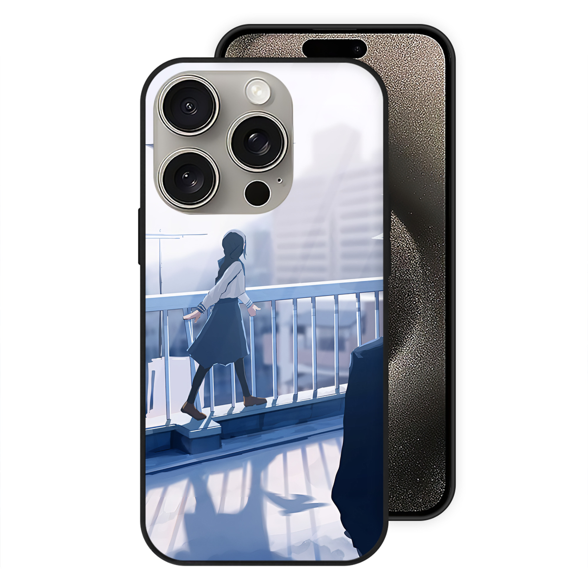 （画像用） SPY×FAMILY间谍家家酒 【iPhone15Pro対応】スマホケース 耐衝撃＆黄変防止 背面ガラス