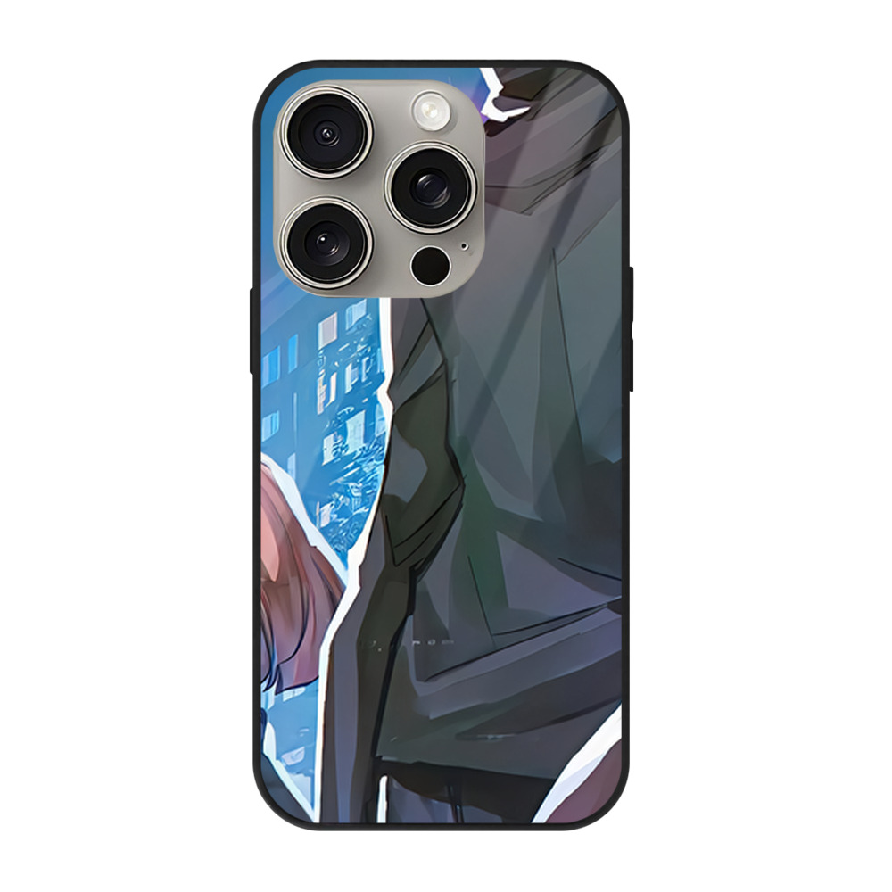 （画像用） SPY×FAMILY间谍家家酒 【iPhone15Pro対応】スマホケース 耐衝撃＆黄変防止 背面ガラス