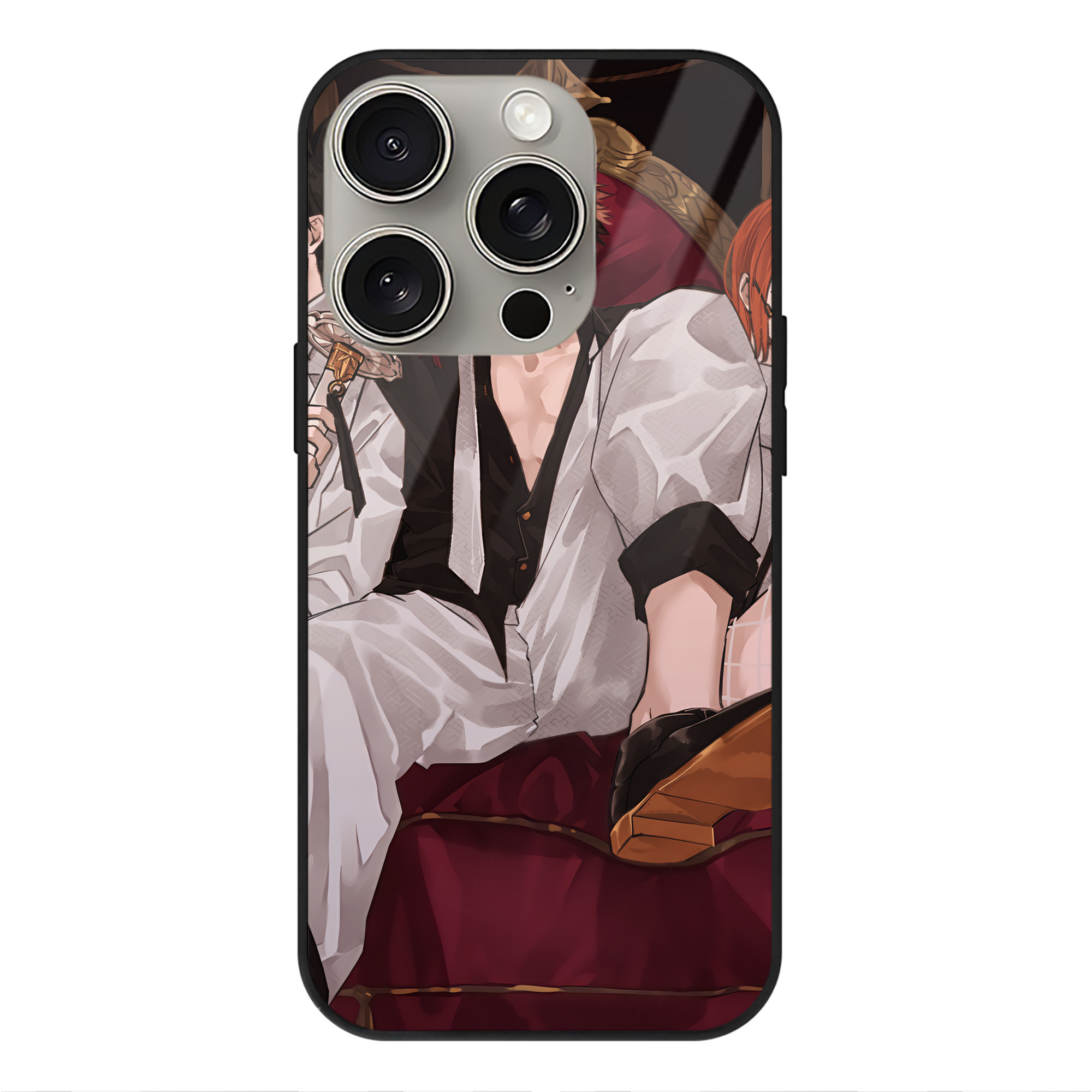 （画像用） SPY×FAMILY间谍家家酒 【iPhone15Pro対応】スマホケース 耐衝撃＆黄変防止 背面ガラス