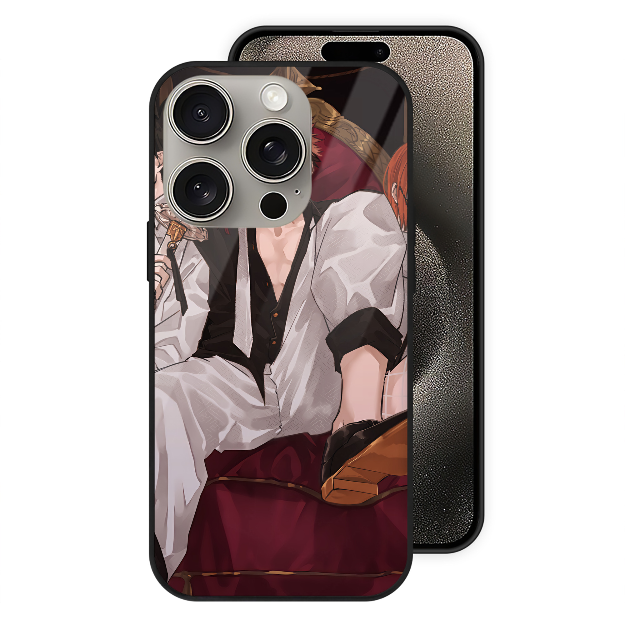 （画像用） SPY×FAMILY间谍家家酒 【iPhone15Pro対応】スマホケース 耐衝撃＆黄変防止 背面ガラス