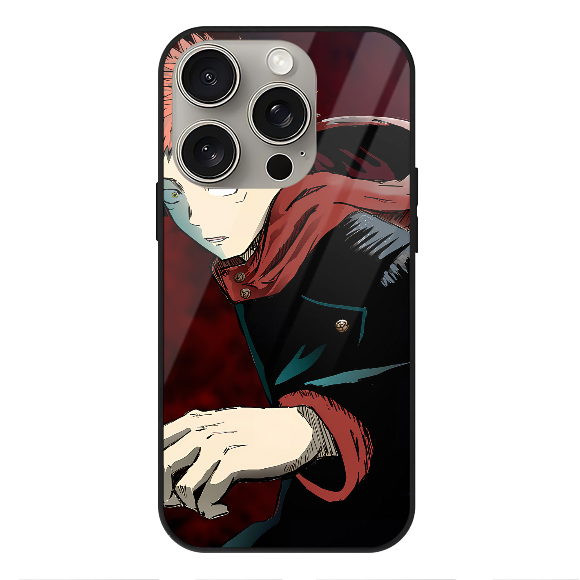 （画像用） SPY×FAMILY间谍家家酒 【iPhone15Pro対応】スマホケース 耐衝撃＆黄変防止 背面ガラス