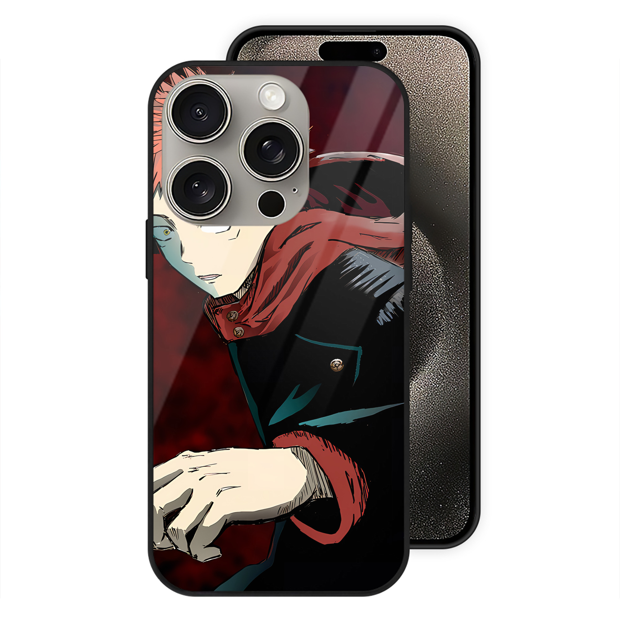（画像用） SPY×FAMILY间谍家家酒 【iPhone15Pro対応】スマホケース 耐衝撃＆黄変防止 背面ガラス