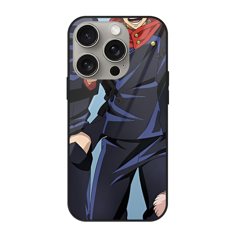 （画像用） SPY×FAMILY间谍家家酒 【iPhone15Pro対応】スマホケース 耐衝撃＆黄変防止 背面ガラス