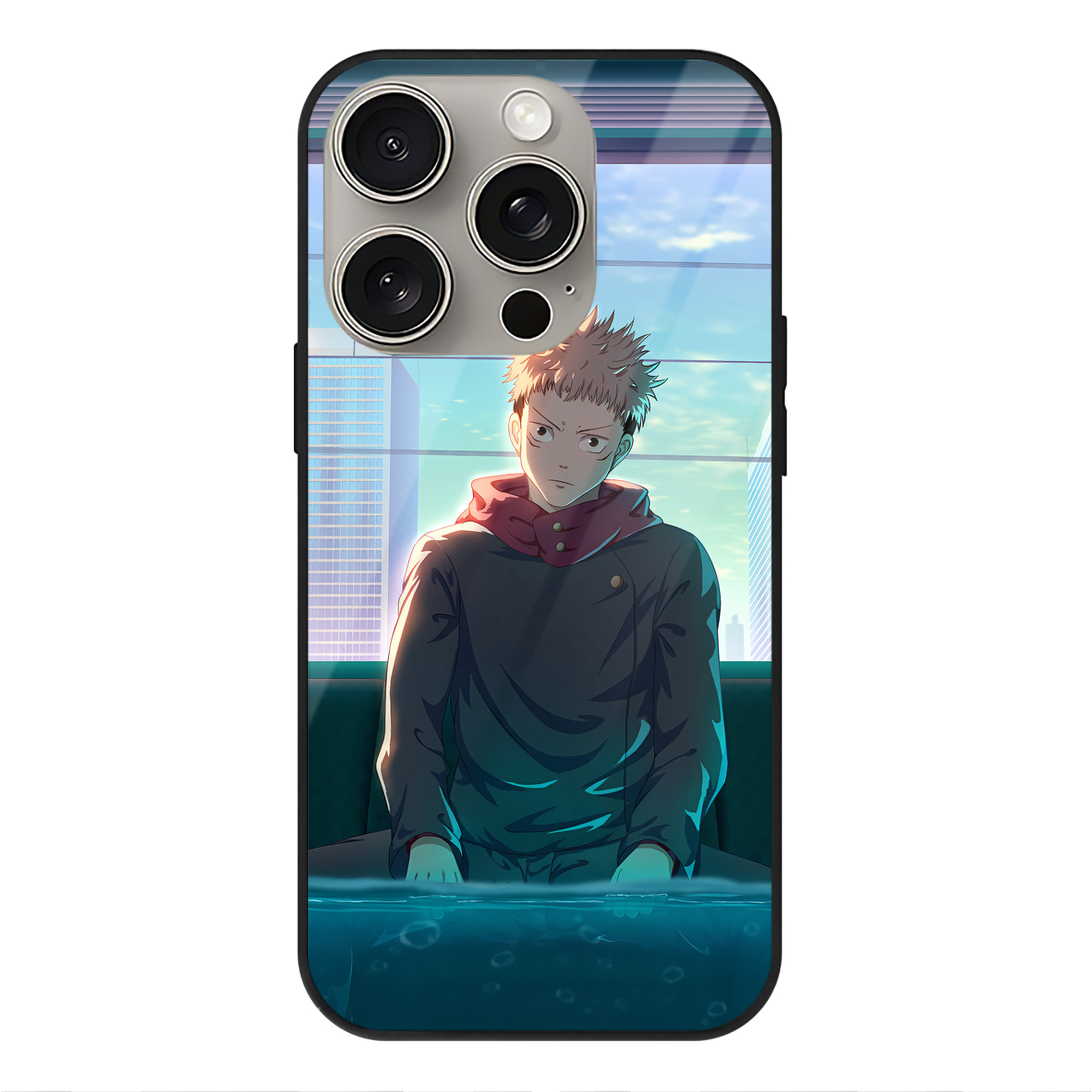 （画像用） SPY×FAMILY间谍家家酒 【iPhone15Pro対応】スマホケース 耐衝撃＆黄変防止 背面ガラス