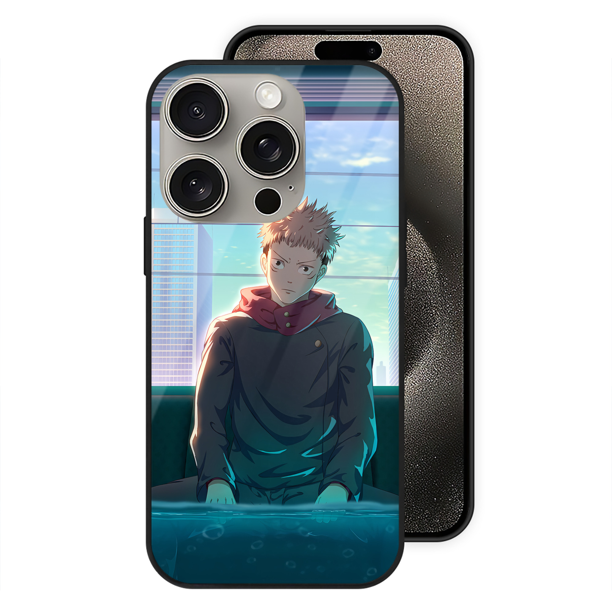 （画像用） SPY×FAMILY间谍家家酒 【iPhone15Pro対応】スマホケース 耐衝撃＆黄変防止 背面ガラス
