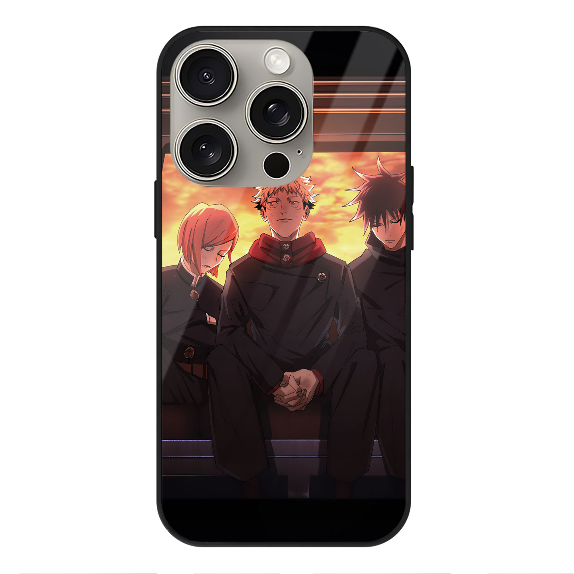 （画像用） SPY×FAMILY间谍家家酒 【iPhone15Pro対応】スマホケース 耐衝撃＆黄変防止 背面ガラス