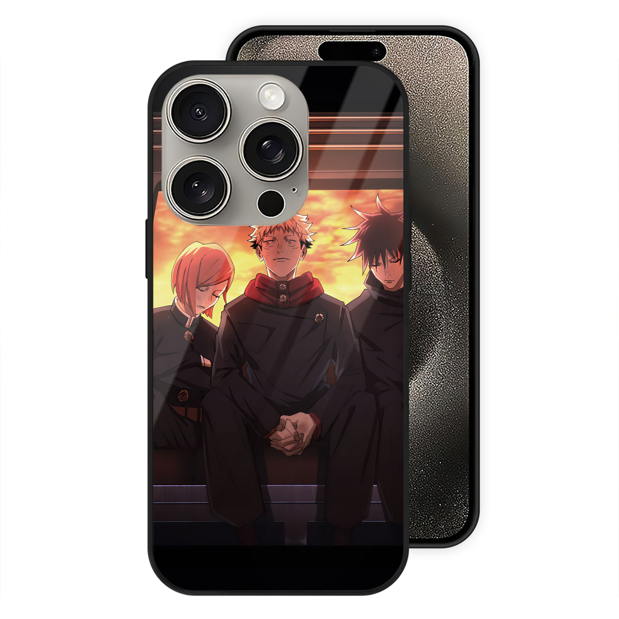 （画像用） SPY×FAMILY间谍家家酒 【iPhone15Pro対応】スマホケース 耐衝撃＆黄変防止 背面ガラス