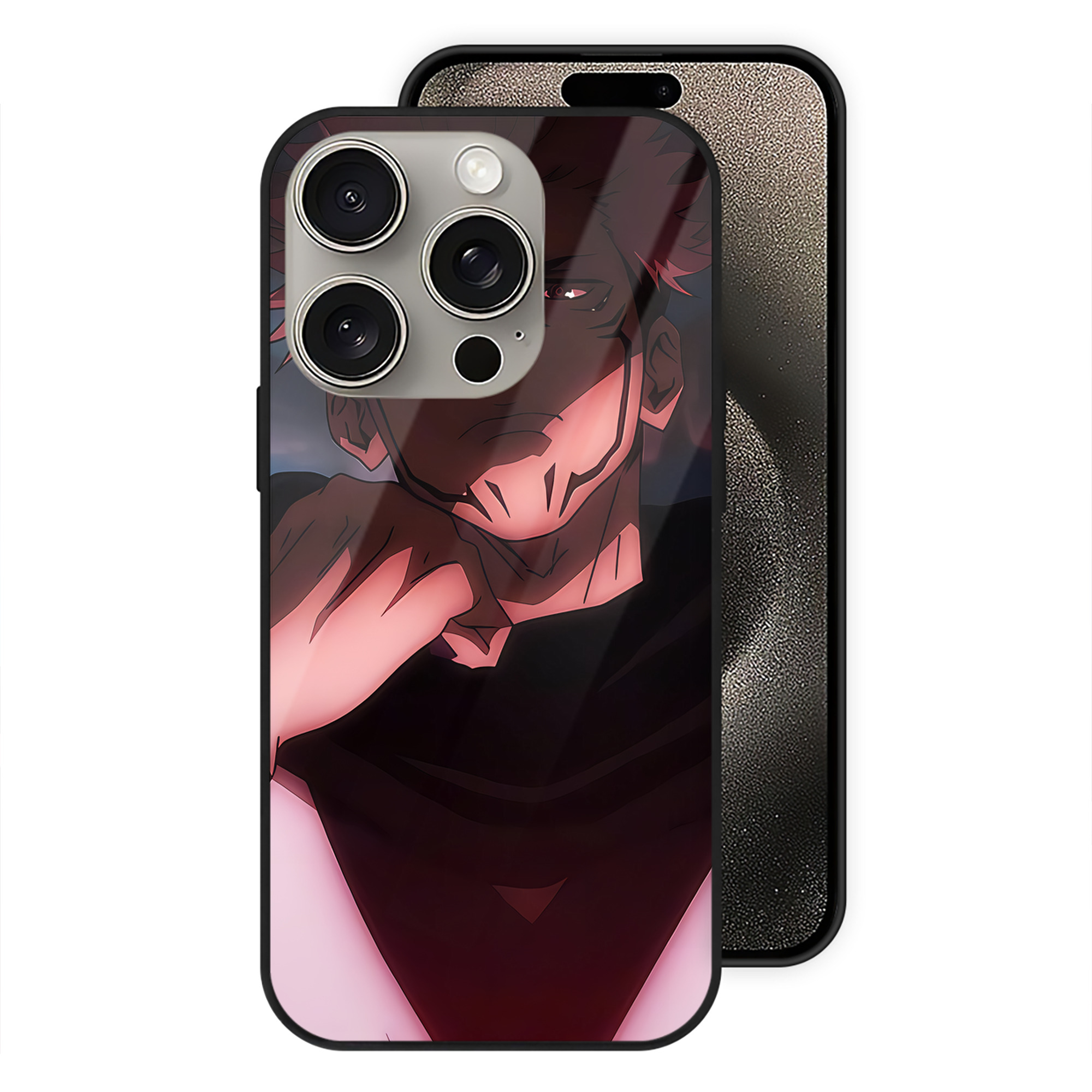 （画像用） SPY×FAMILY间谍家家酒 【iPhone15Pro対応】スマホケース 耐衝撃＆黄変防止 背面ガラス