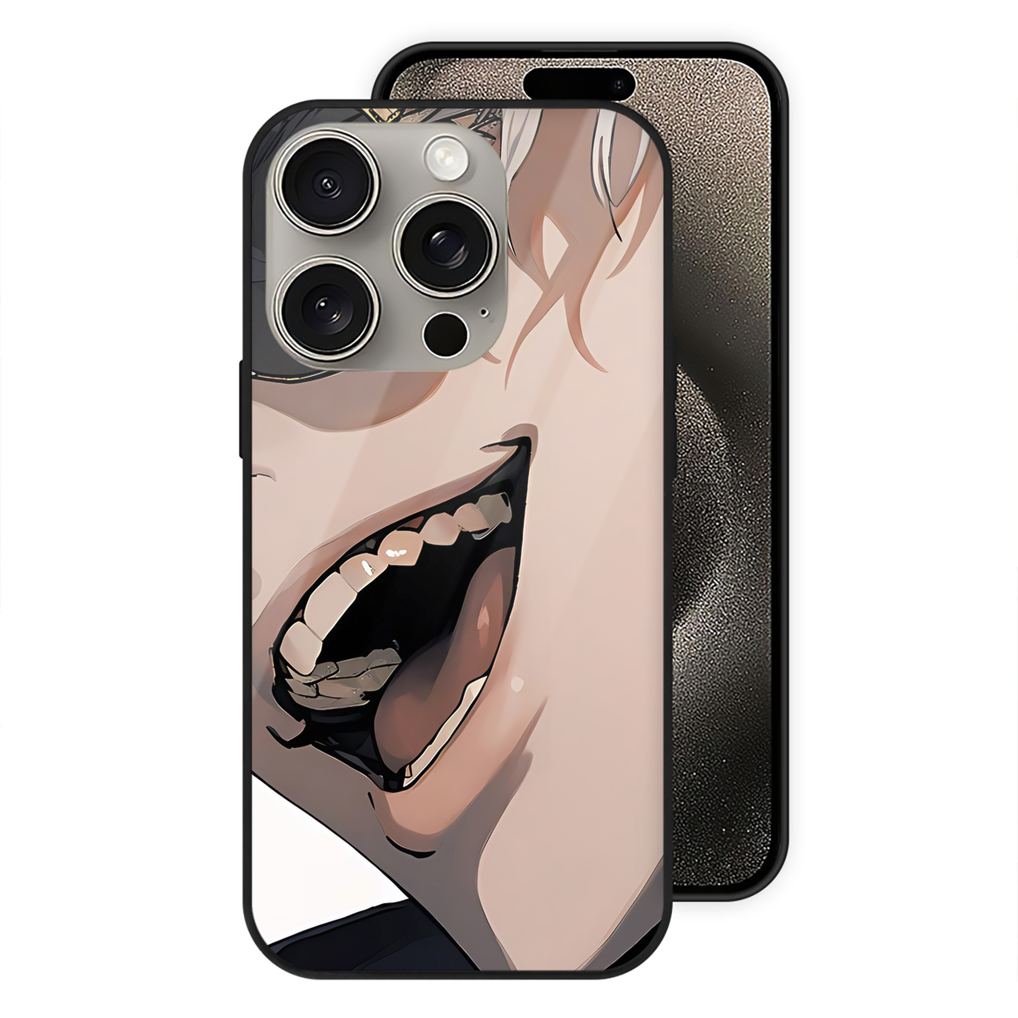 （画像用） SPY×FAMILY间谍家家酒 【iPhone15Pro対応】スマホケース 耐衝撃＆黄変防止 背面ガラス