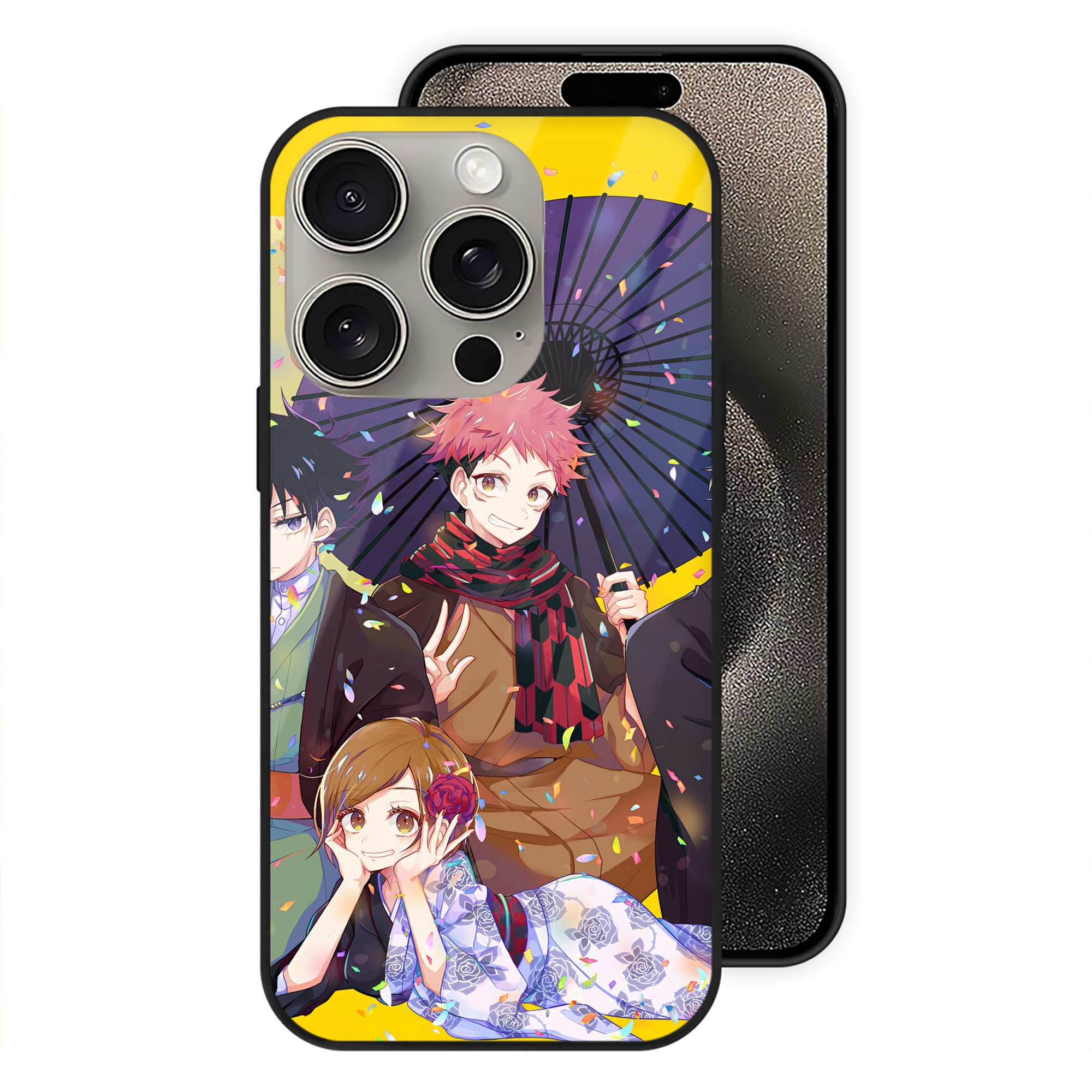 （画像用） SPY×FAMILY间谍家家酒 【iPhone15Pro対応】スマホケース 耐衝撃＆黄変防止 背面ガラス