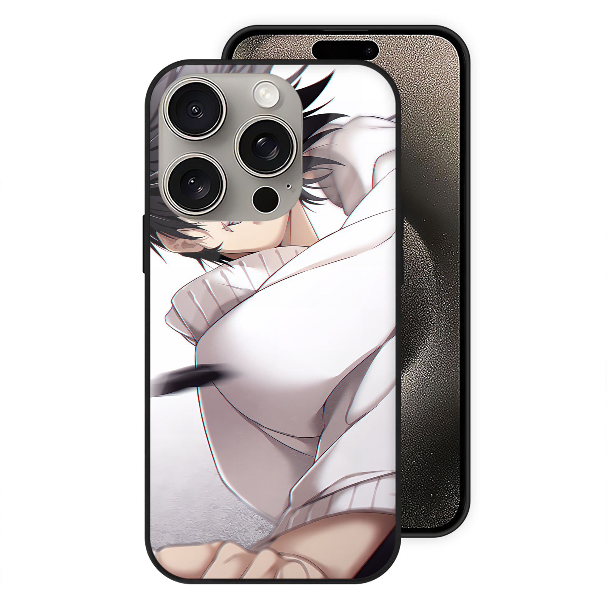（画像用） SPY×FAMILY间谍家家酒 【iPhone15Pro対応】スマホケース 耐衝撃＆黄変防止 背面ガラス