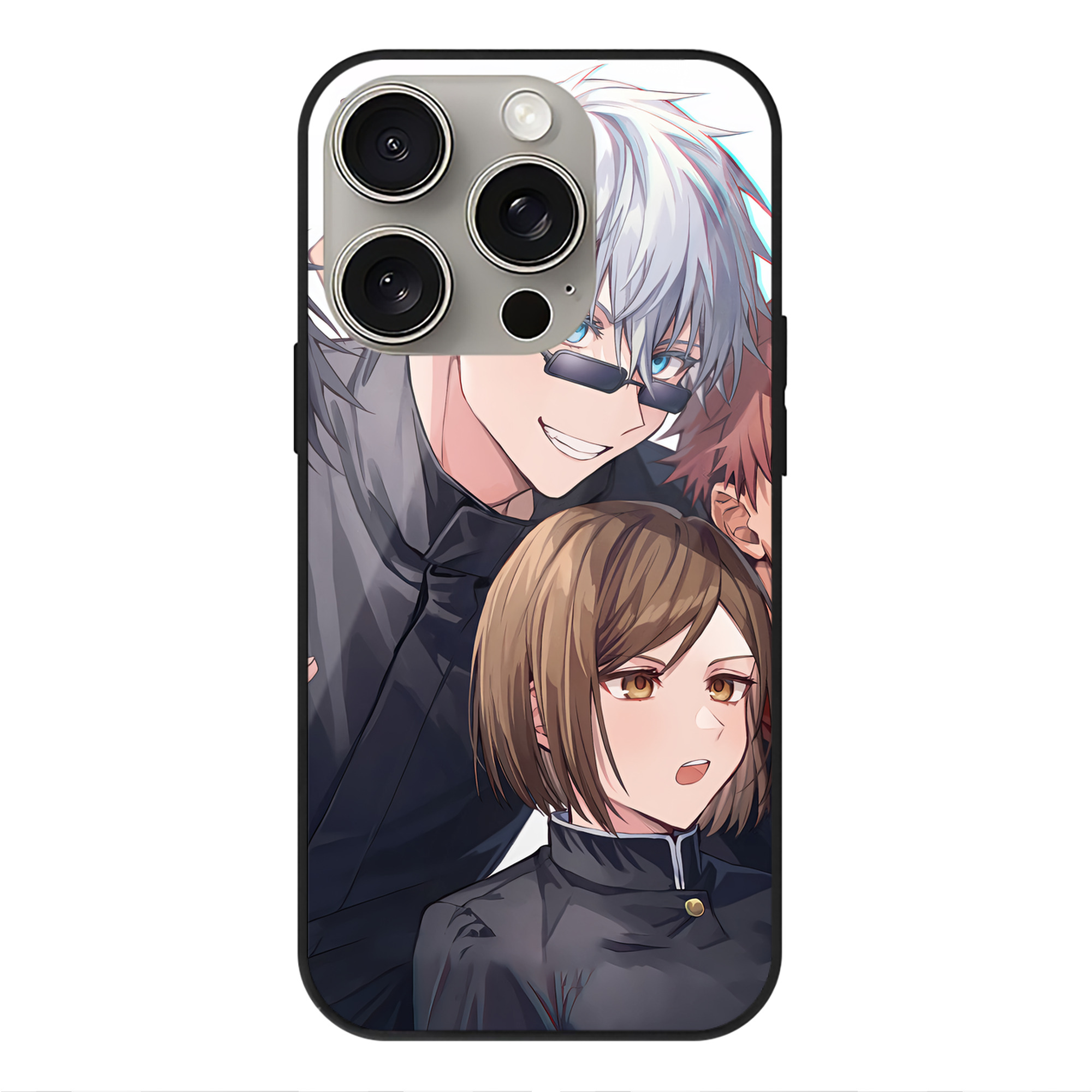 （画像用） SPY×FAMILY间谍家家酒 【iPhone15Pro対応】スマホケース 耐衝撃＆黄変防止 背面ガラス