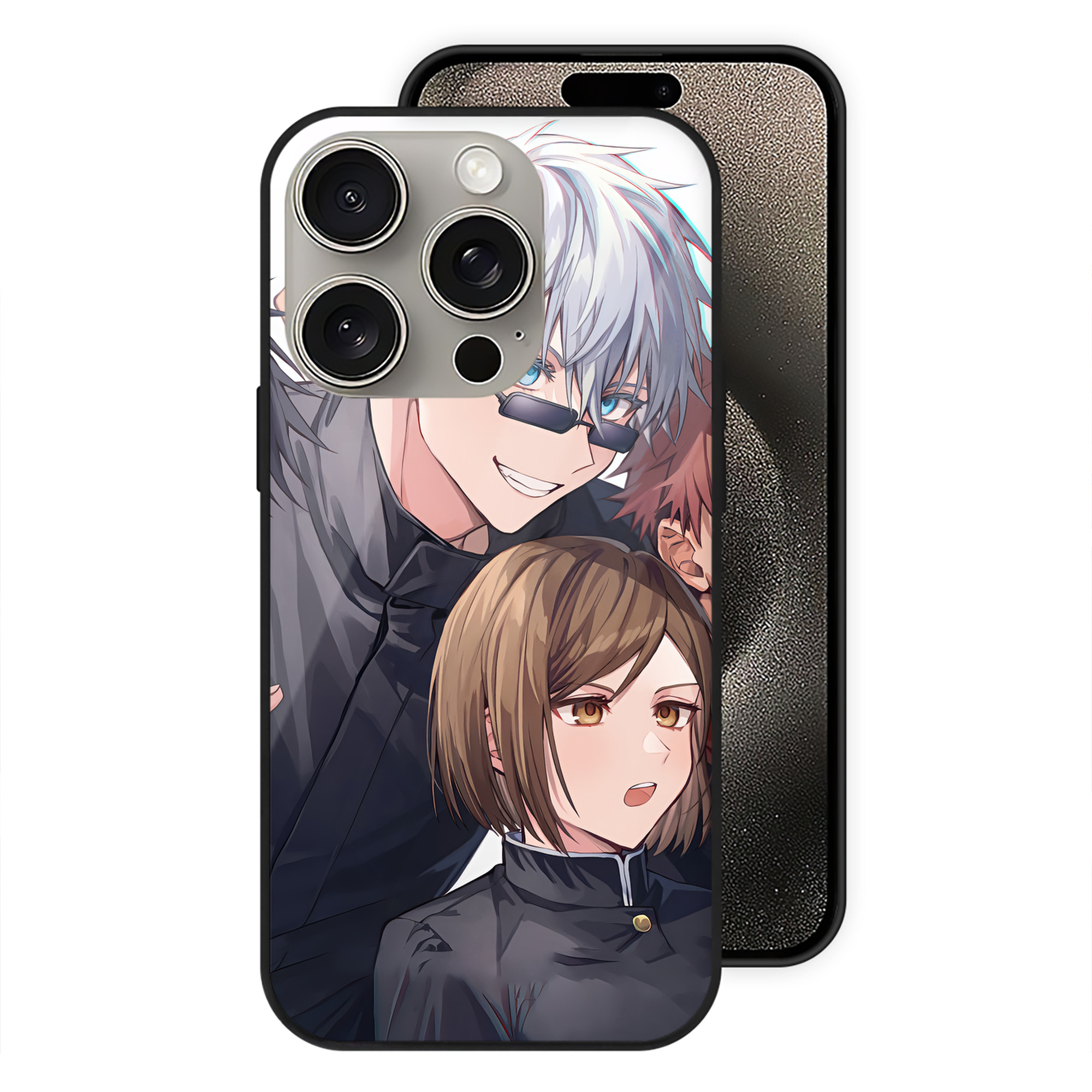 （画像用） SPY×FAMILY间谍家家酒 【iPhone15Pro対応】スマホケース 耐衝撃＆黄変防止 背面ガラス
