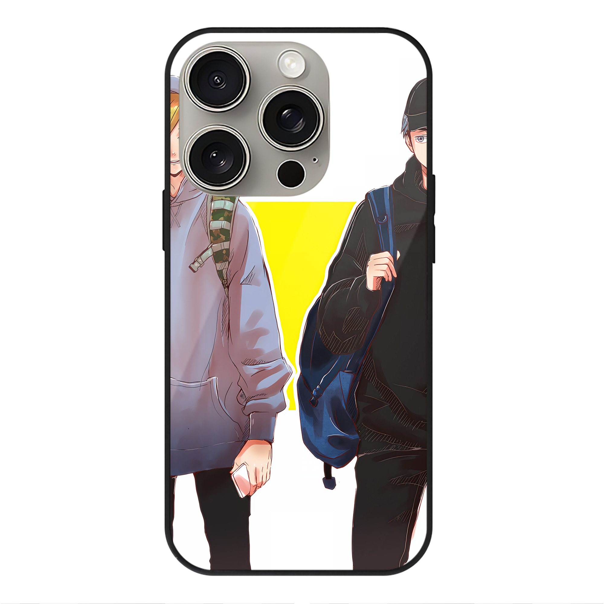 （画像用） SPY×FAMILY间谍家家酒 【iPhone15Pro対応】スマホケース 耐衝撃＆黄変防止 背面ガラス