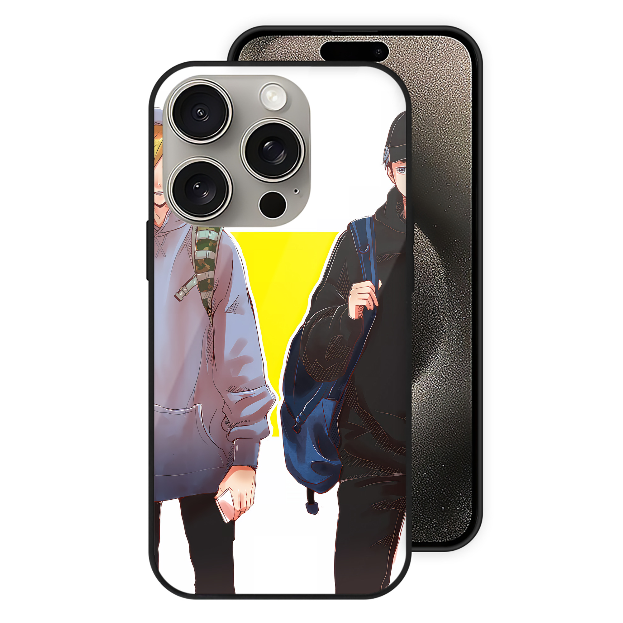 （画像用） SPY×FAMILY间谍家家酒 【iPhone15Pro対応】スマホケース 耐衝撃＆黄変防止 背面ガラス