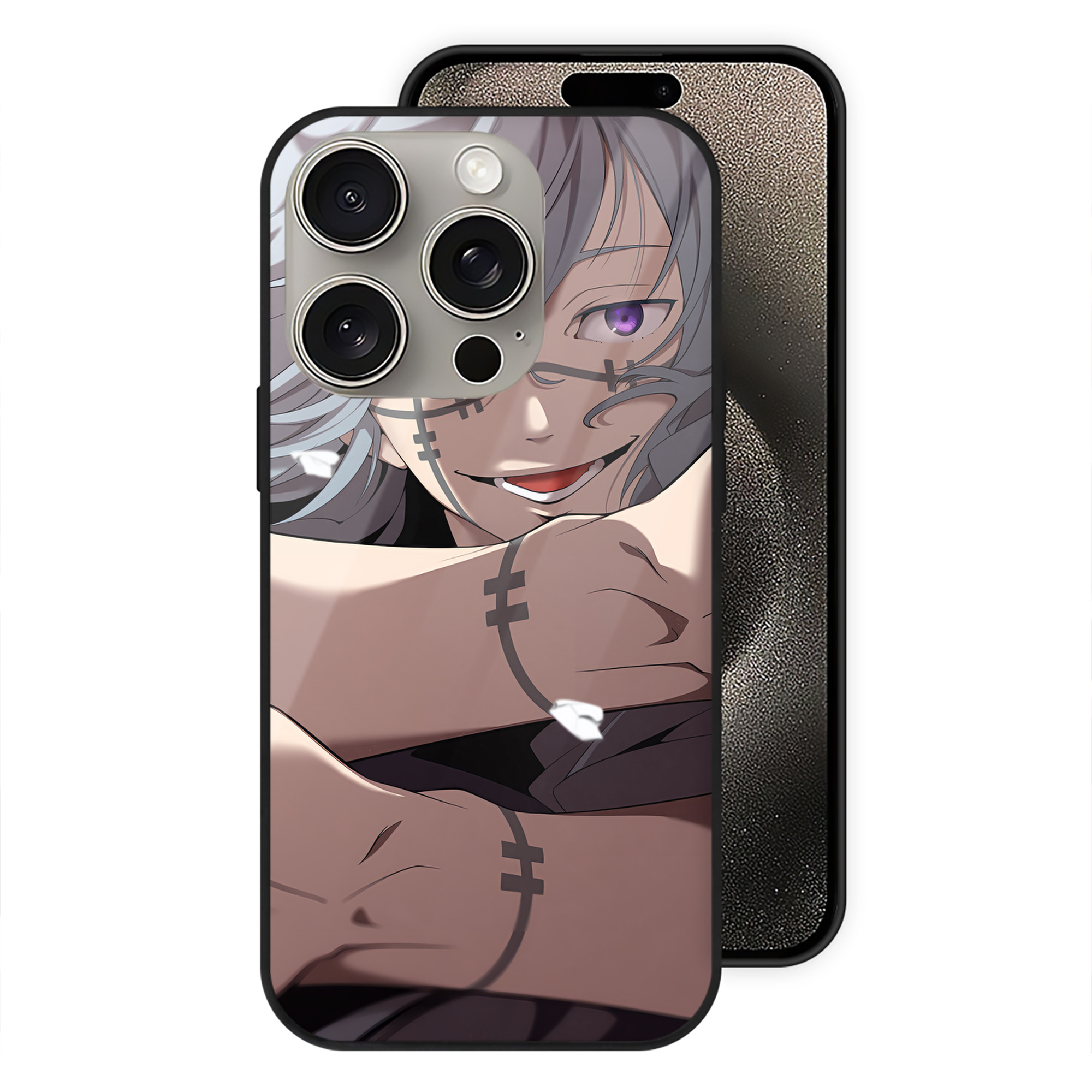 （画像用） SPY×FAMILY间谍家家酒 【iPhone15Pro対応】スマホケース 耐衝撃＆黄変防止 背面ガラス