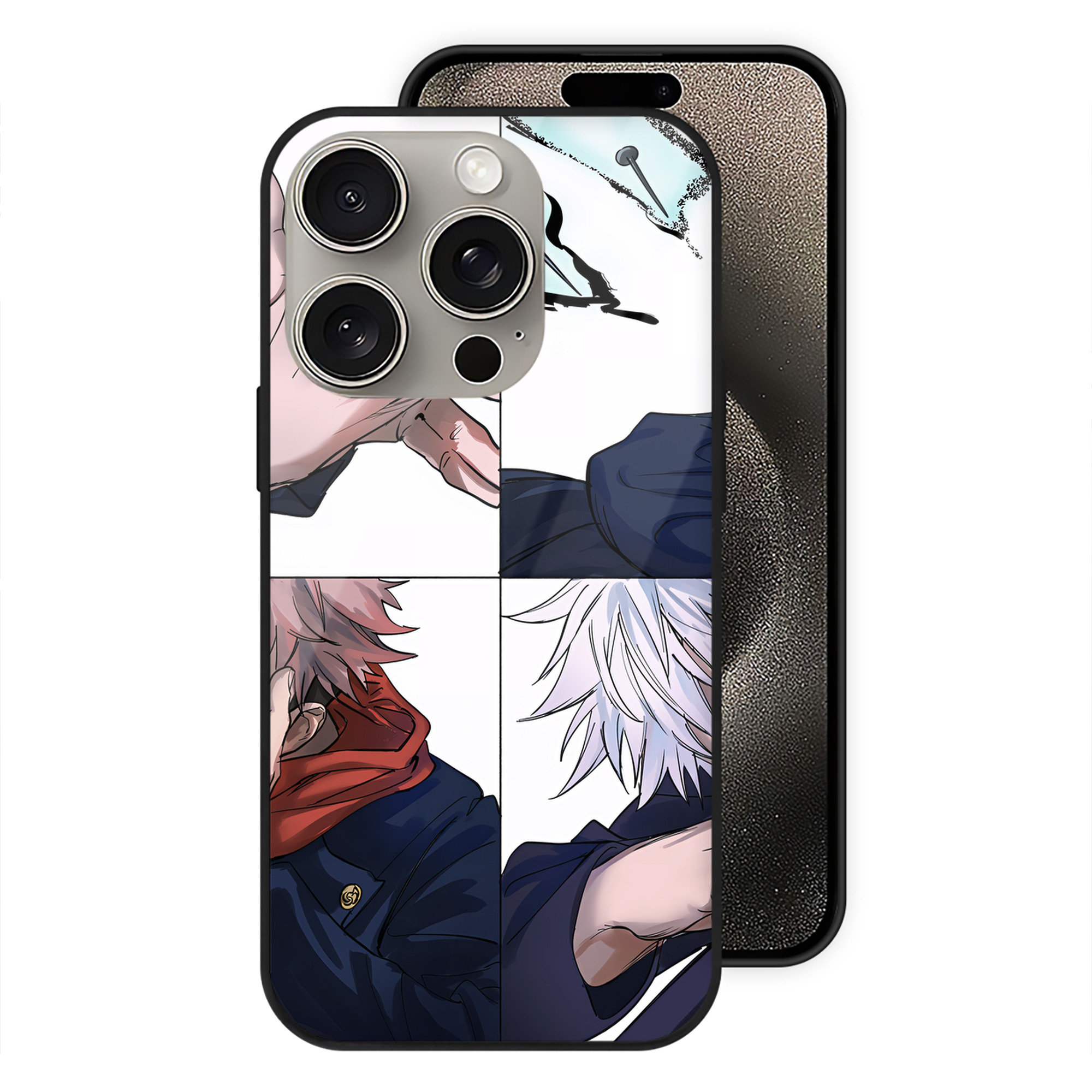 （画像用） SPY×FAMILY间谍家家酒 【iPhone15Pro対応】スマホケース 耐衝撃＆黄変防止 背面ガラス