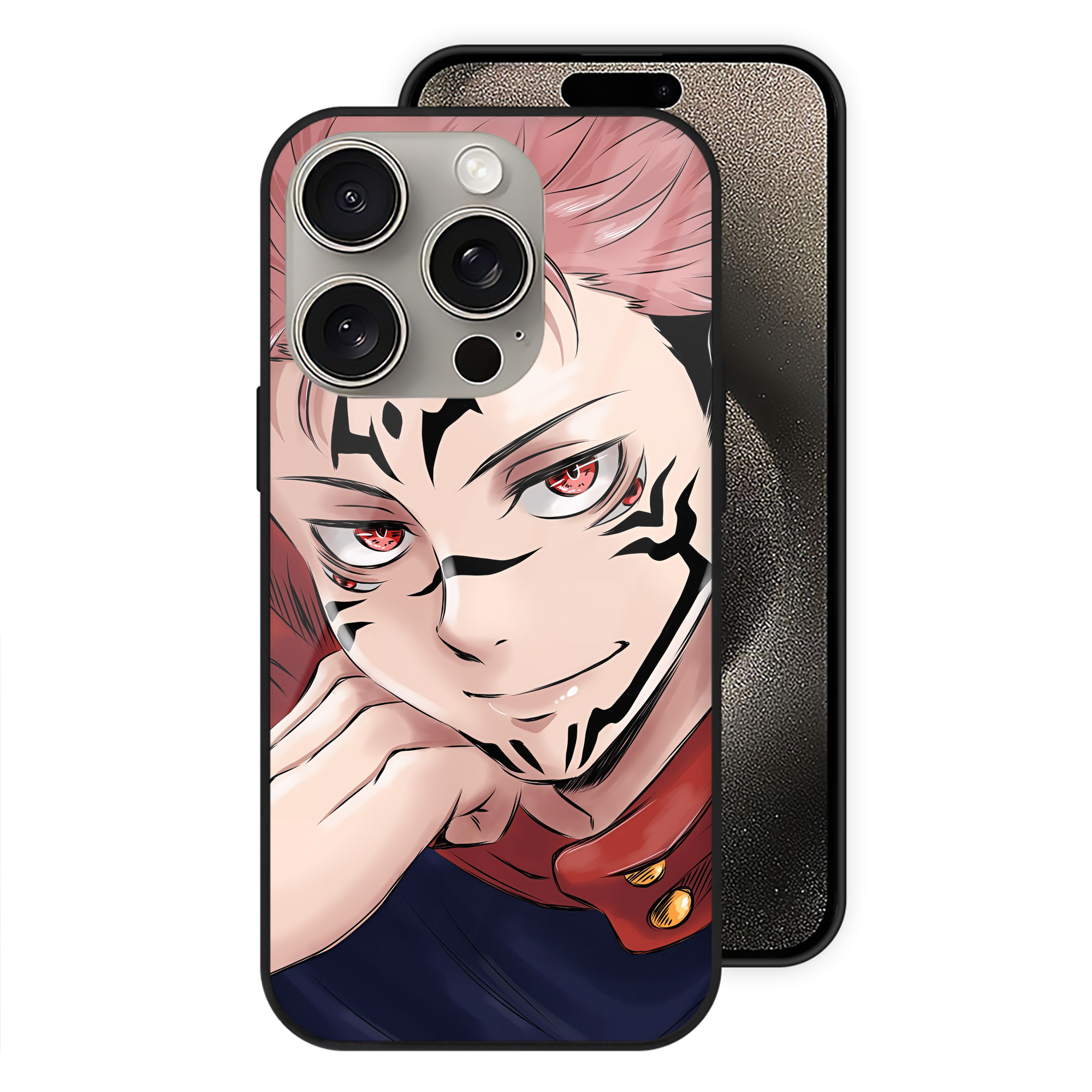 （画像用） SPY×FAMILY间谍家家酒 【iPhone15Pro対応】スマホケース 耐衝撃＆黄変防止 背面ガラス