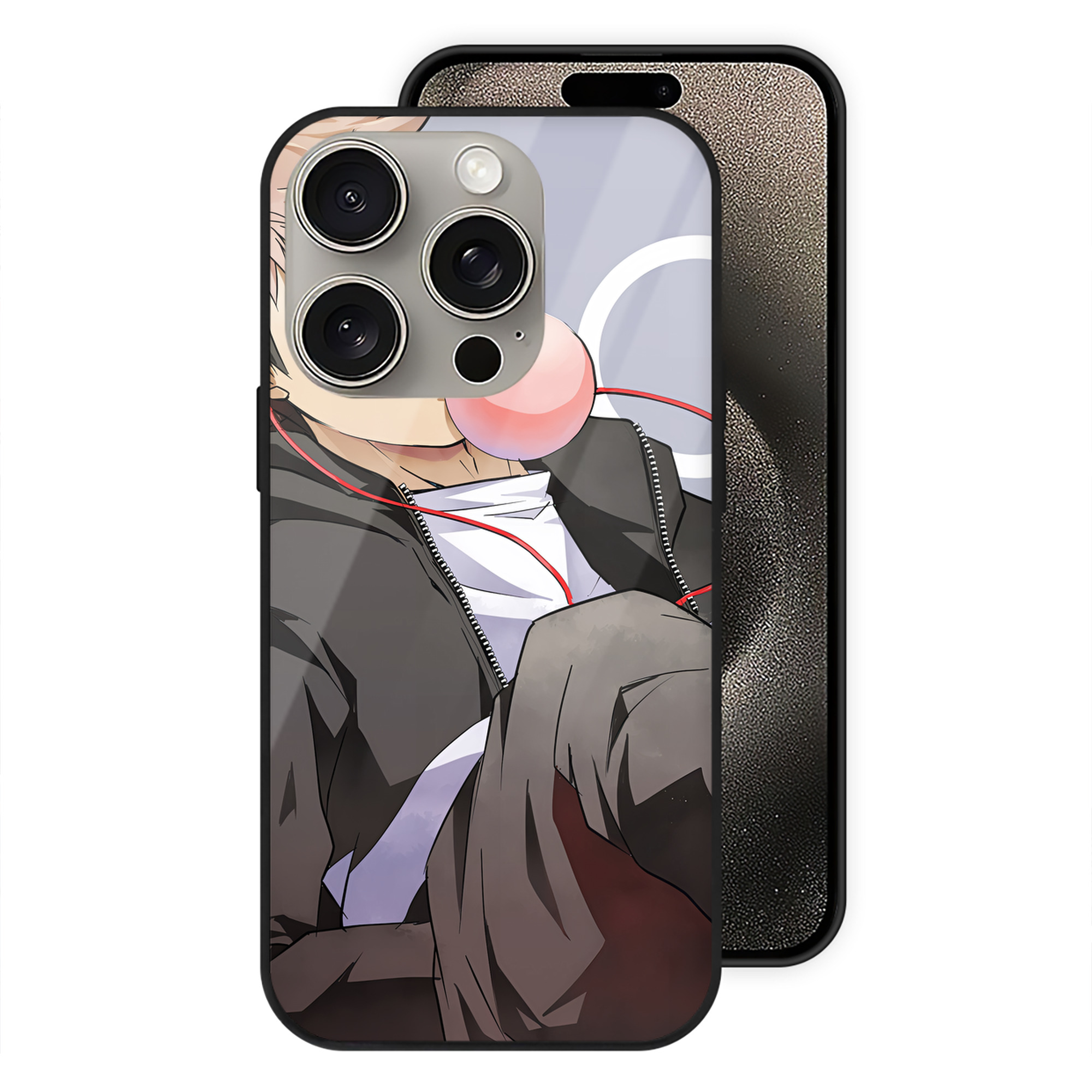 （画像用） SPY×FAMILY间谍家家酒 【iPhone15Pro対応】スマホケース 耐衝撃＆黄変防止 背面ガラス