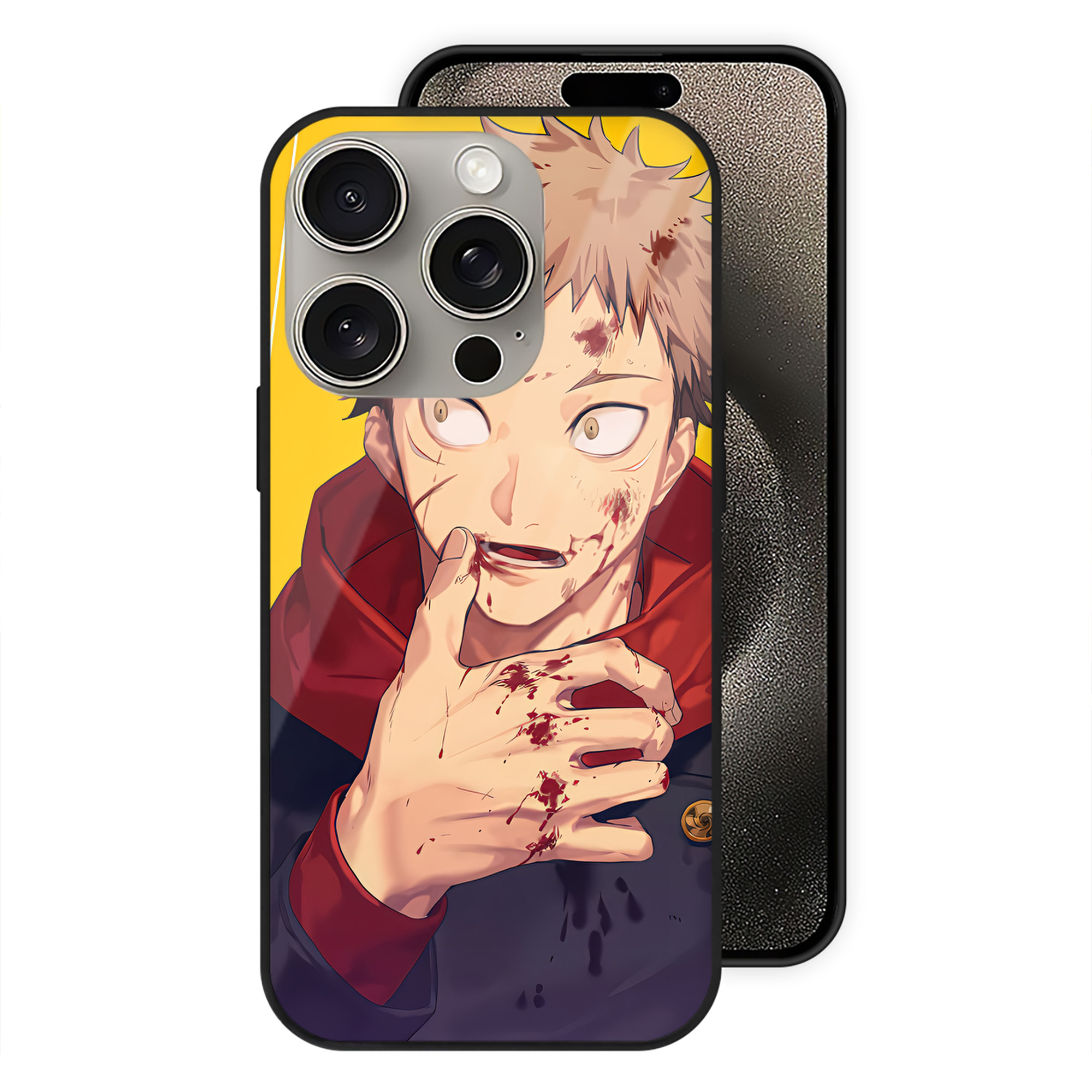 （画像用） SPY×FAMILY间谍家家酒 【iPhone15Pro対応】スマホケース 耐衝撃＆黄変防止 背面ガラス