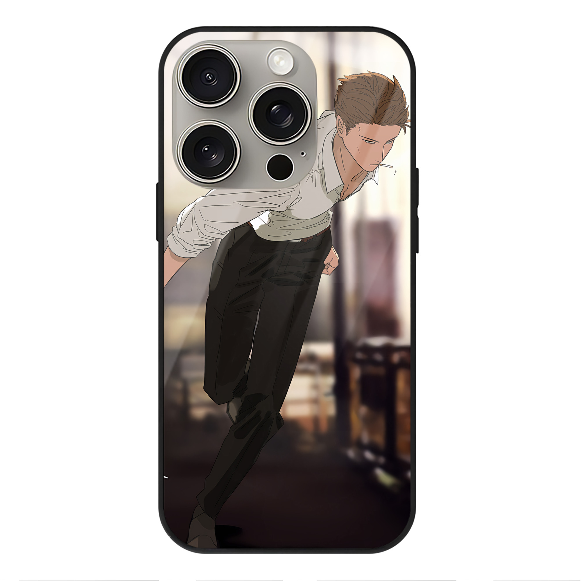（画像用） SPY×FAMILY间谍家家酒 【iPhone15Pro対応】スマホケース 耐衝撃＆黄変防止 背面ガラス