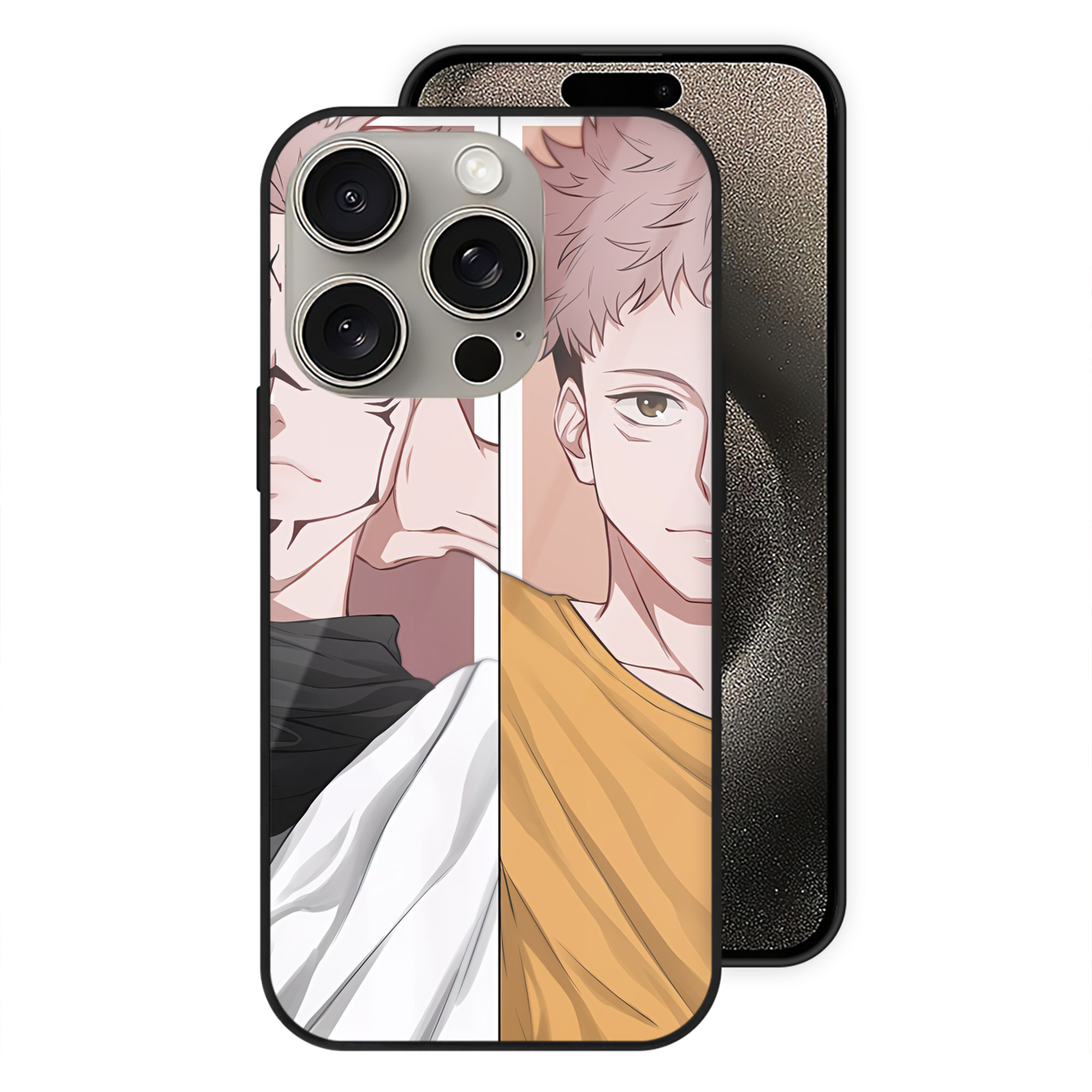 （画像用） SPY×FAMILY间谍家家酒 【iPhone15Pro対応】スマホケース 耐衝撃＆黄変防止 背面ガラス