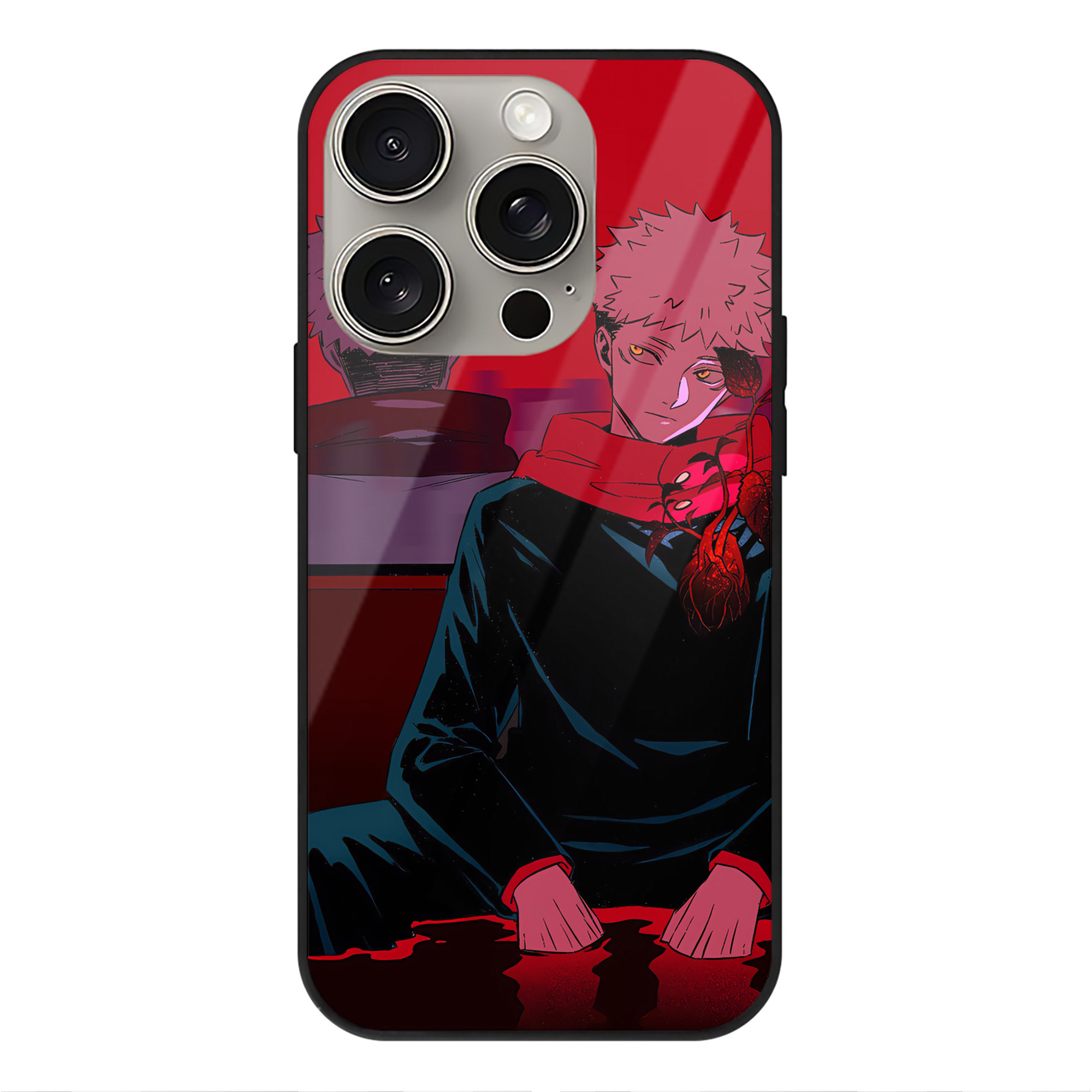 （画像用） SPY×FAMILY间谍家家酒 【iPhone15Pro対応】スマホケース 耐衝撃＆黄変防止 背面ガラス