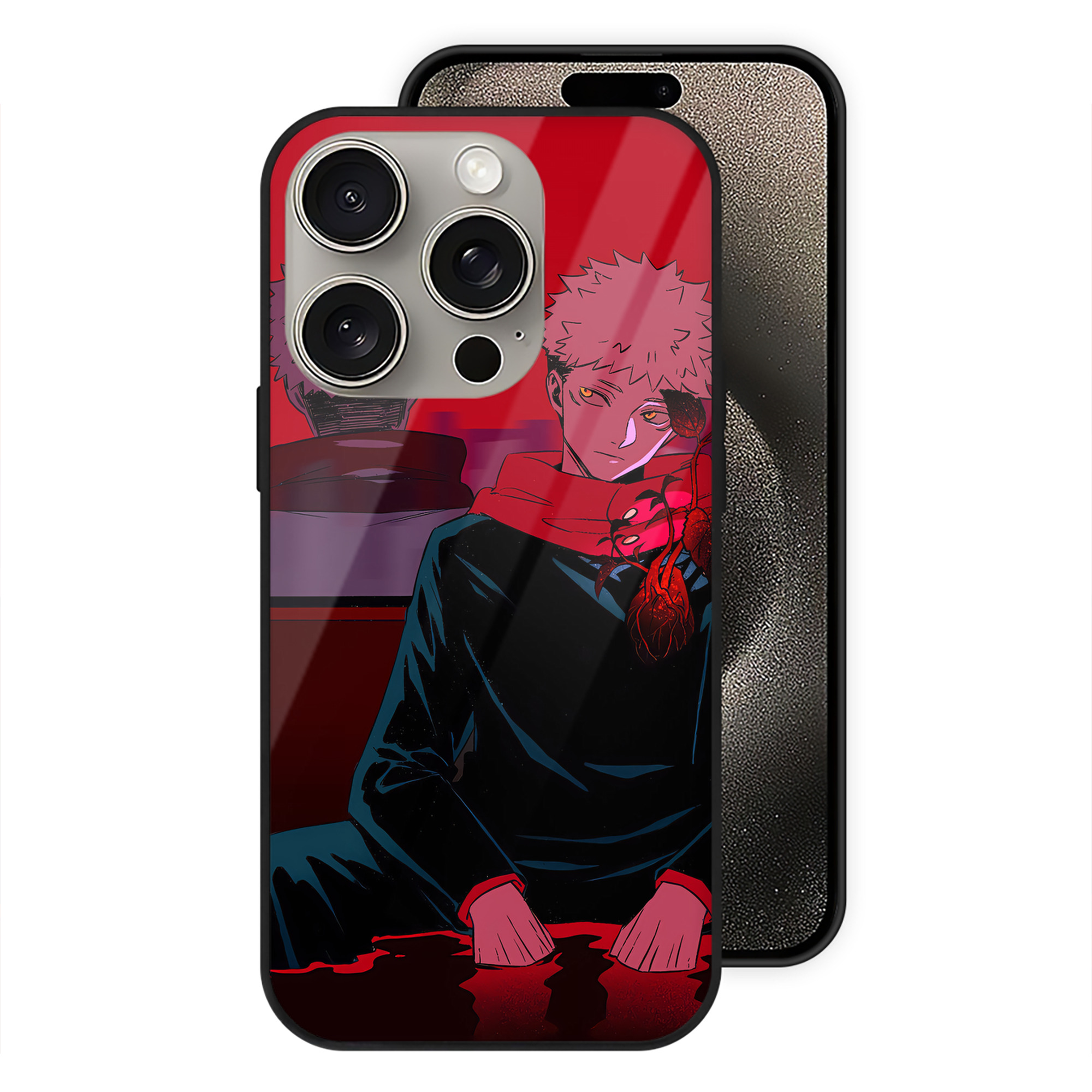 （画像用） SPY×FAMILY间谍家家酒 【iPhone15Pro対応】スマホケース 耐衝撃＆黄変防止 背面ガラス