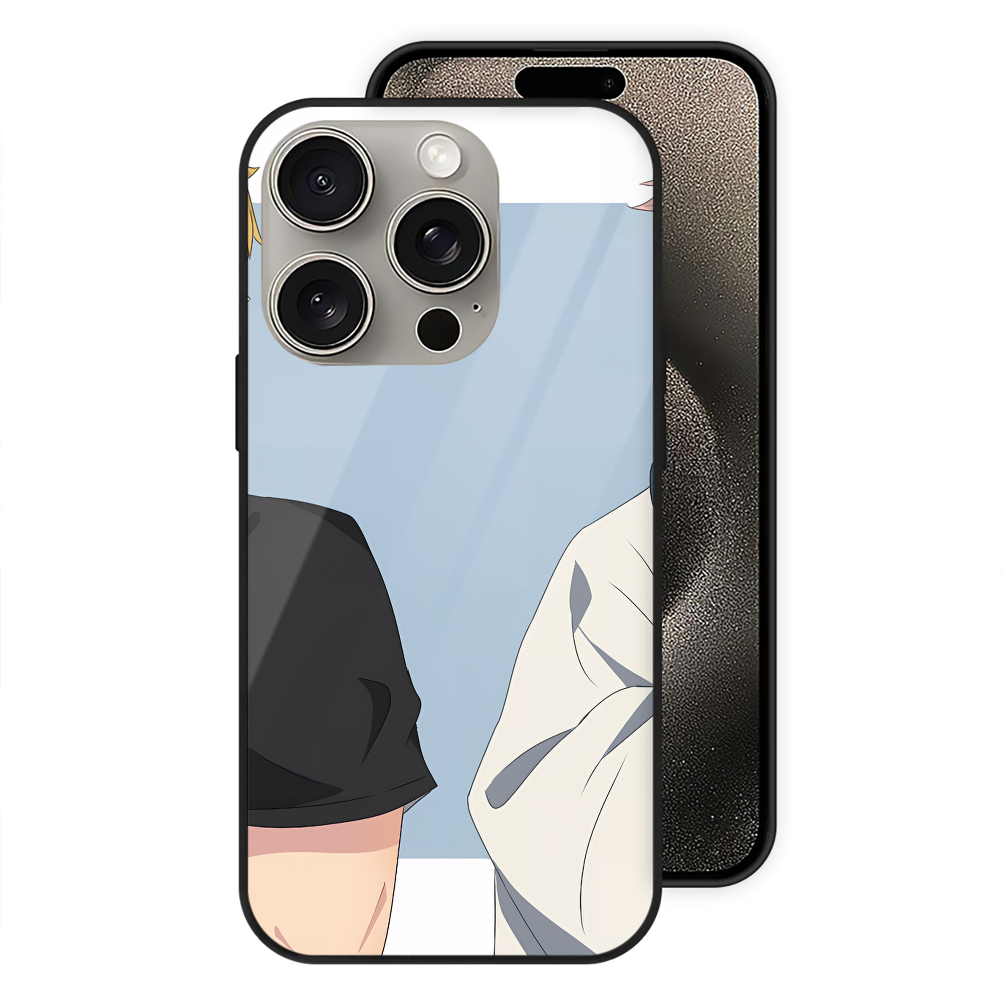（画像用） SPY×FAMILY间谍家家酒 【iPhone15Pro対応】スマホケース 耐衝撃＆黄変防止 背面ガラス