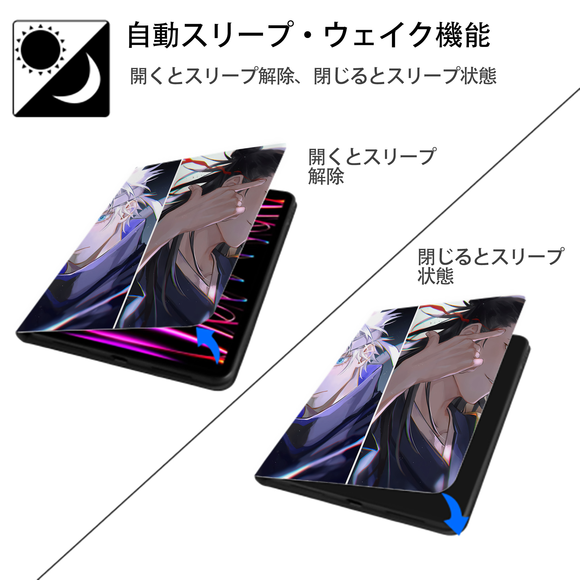 SPY×FAMILY间谍家家酒 IPad ケース ペン収納付き 三つ折りスタンド PUレザー×シリコン 対応機種9.5/10.5/10.9インチ