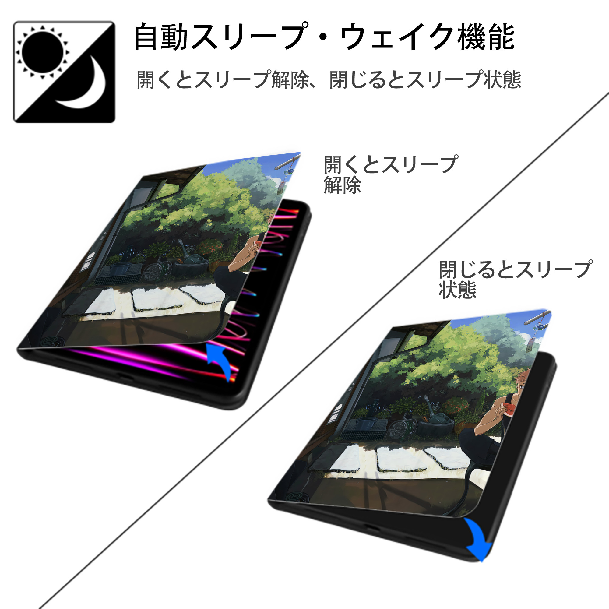 SPY×FAMILY间谍家家酒 IPad ケース ペン収納付き 三つ折りスタンド PUレザー×シリコン 対応機種9.5/10.5/10.9インチ