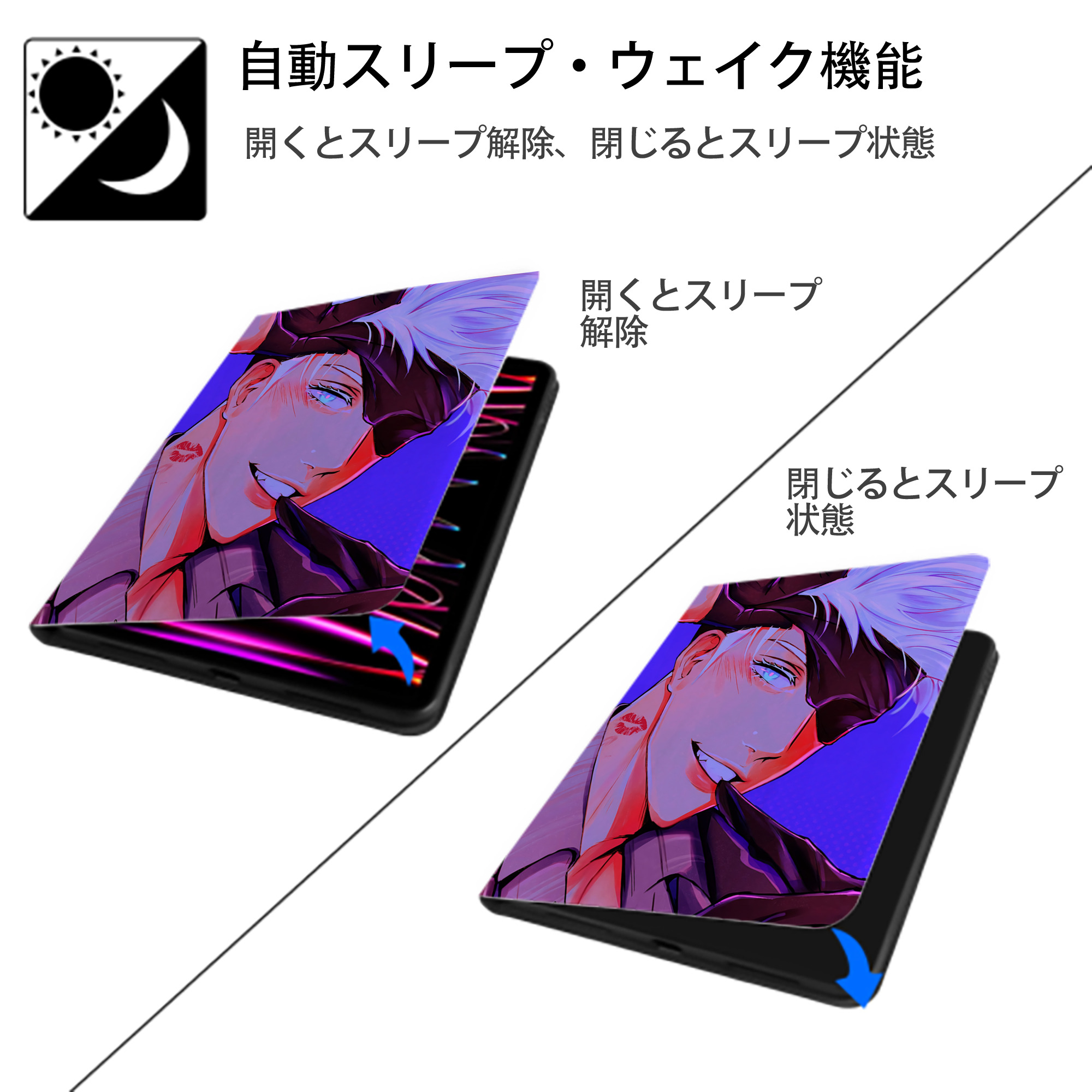 SPY×FAMILY间谍家家酒 IPad ケース ペン収納付き 三つ折りスタンド PUレザー×シリコン 対応機種9.5/10.5/10.9インチ