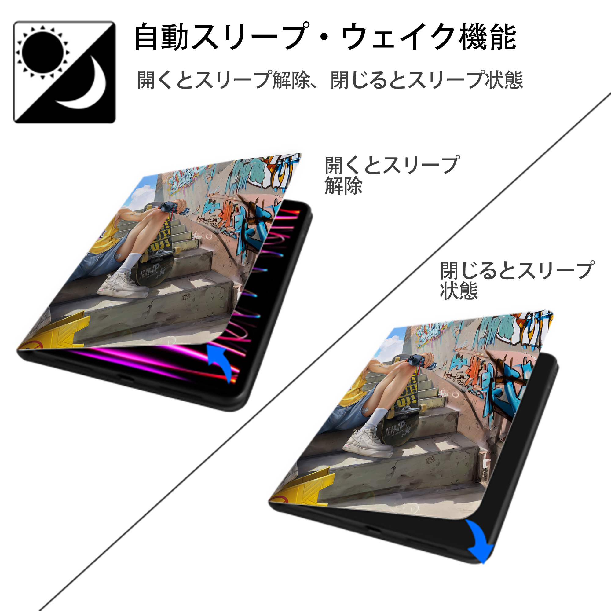 SPY×FAMILY间谍家家酒 IPad ケース ペン収納付き 三つ折りスタンド PUレザー×シリコン 対応機種9.5/10.5/10.9インチ