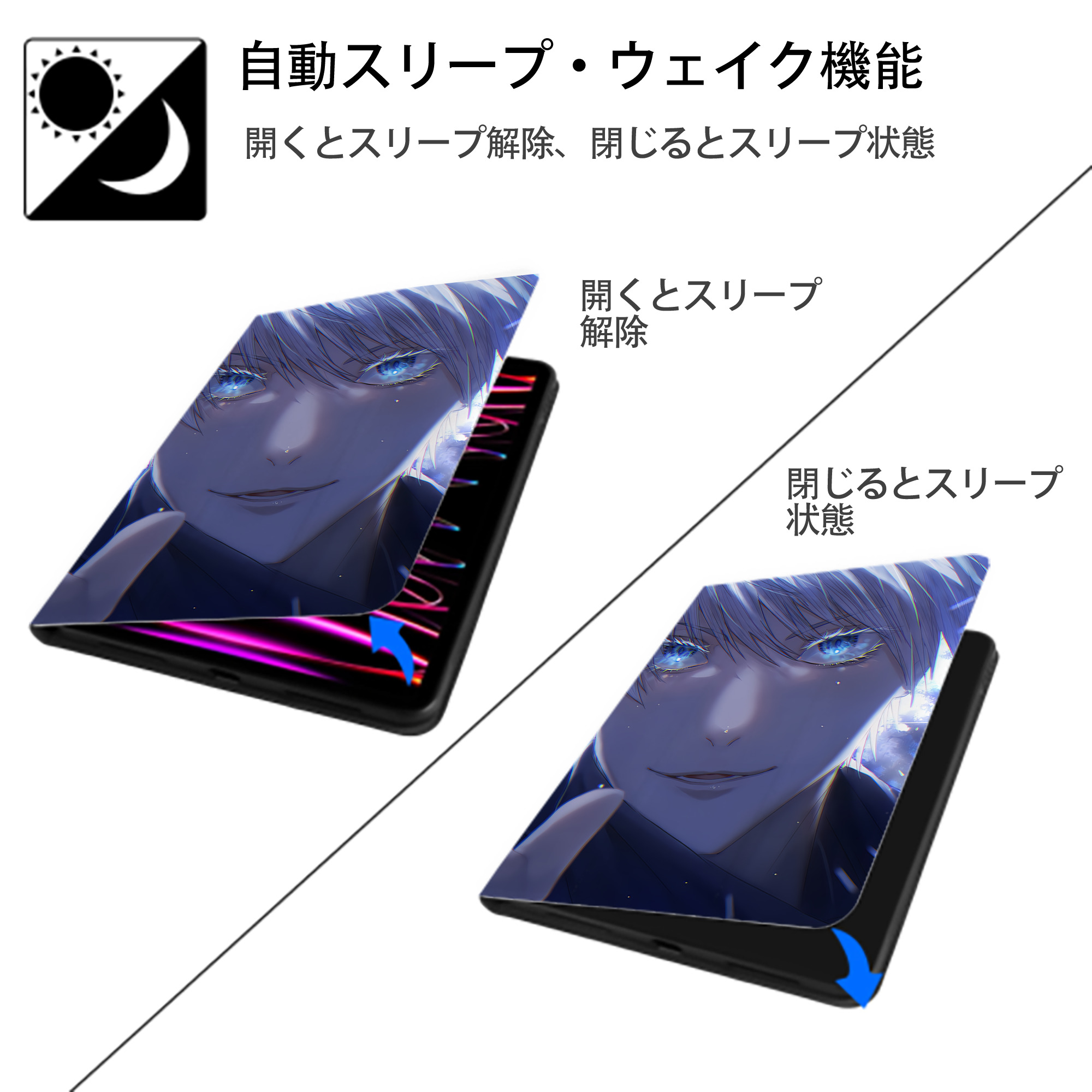 SPY×FAMILY间谍家家酒 IPad ケース ペン収納付き 三つ折りスタンド PUレザー×シリコン 対応機種9.5/10.5/10.9インチ