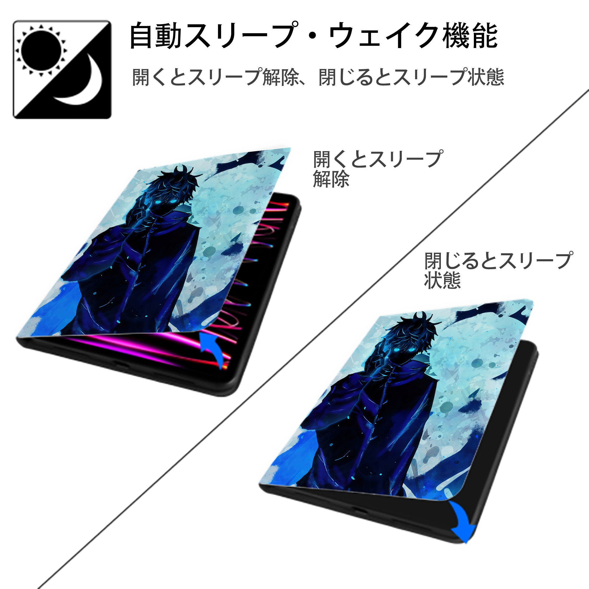 SPY×FAMILY间谍家家酒 IPad ケース ペン収納付き 三つ折りスタンド PUレザー×シリコン 対応機種9.5/10.5/10.9インチ
