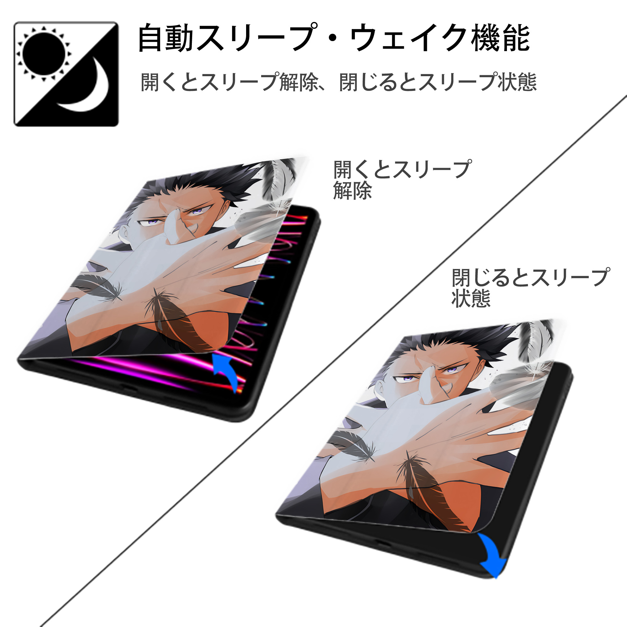 SPY×FAMILY间谍家家酒 IPad ケース ペン収納付き 三つ折りスタンド PUレザー×シリコン 対応機種9.5/10.5/10.9インチ