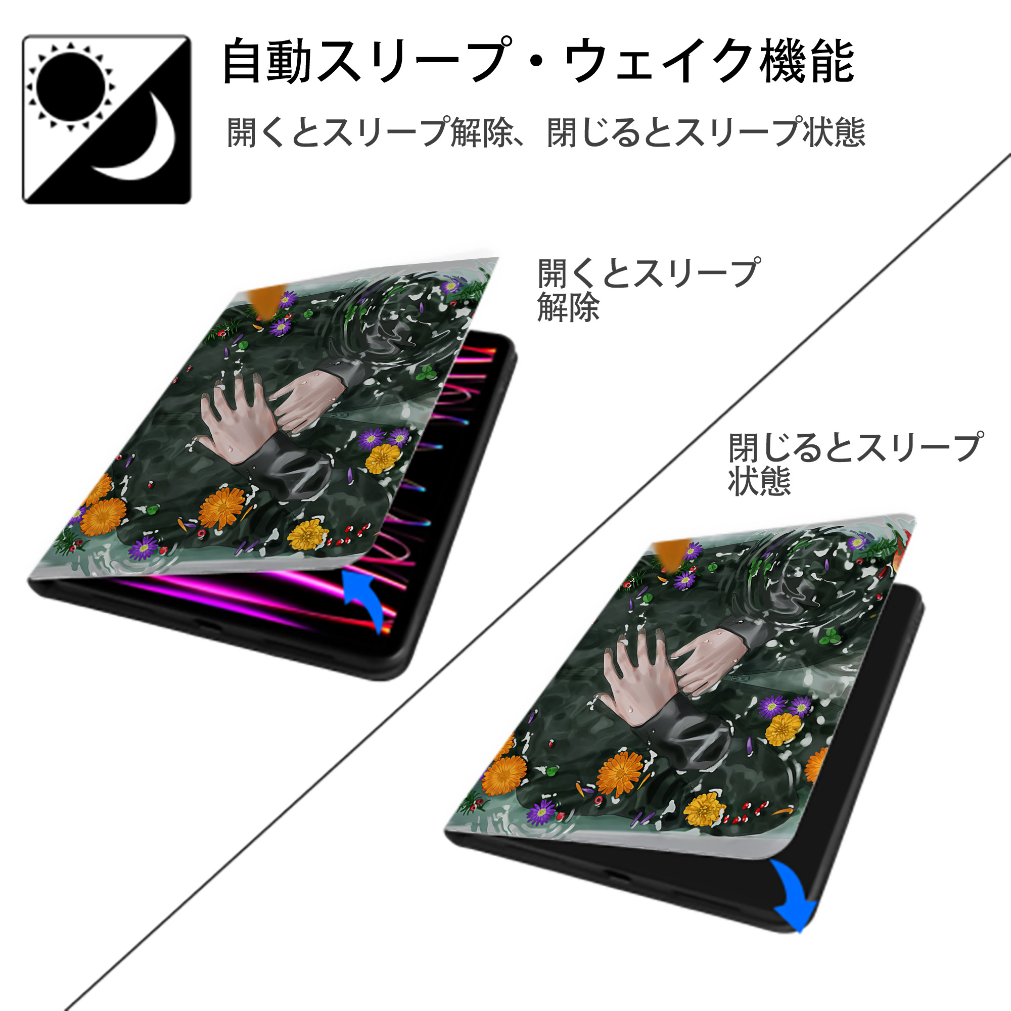SPY×FAMILY间谍家家酒 IPad ケース ペン収納付き 三つ折りスタンド PUレザー×シリコン 対応機種9.5/10.5/10.9インチ