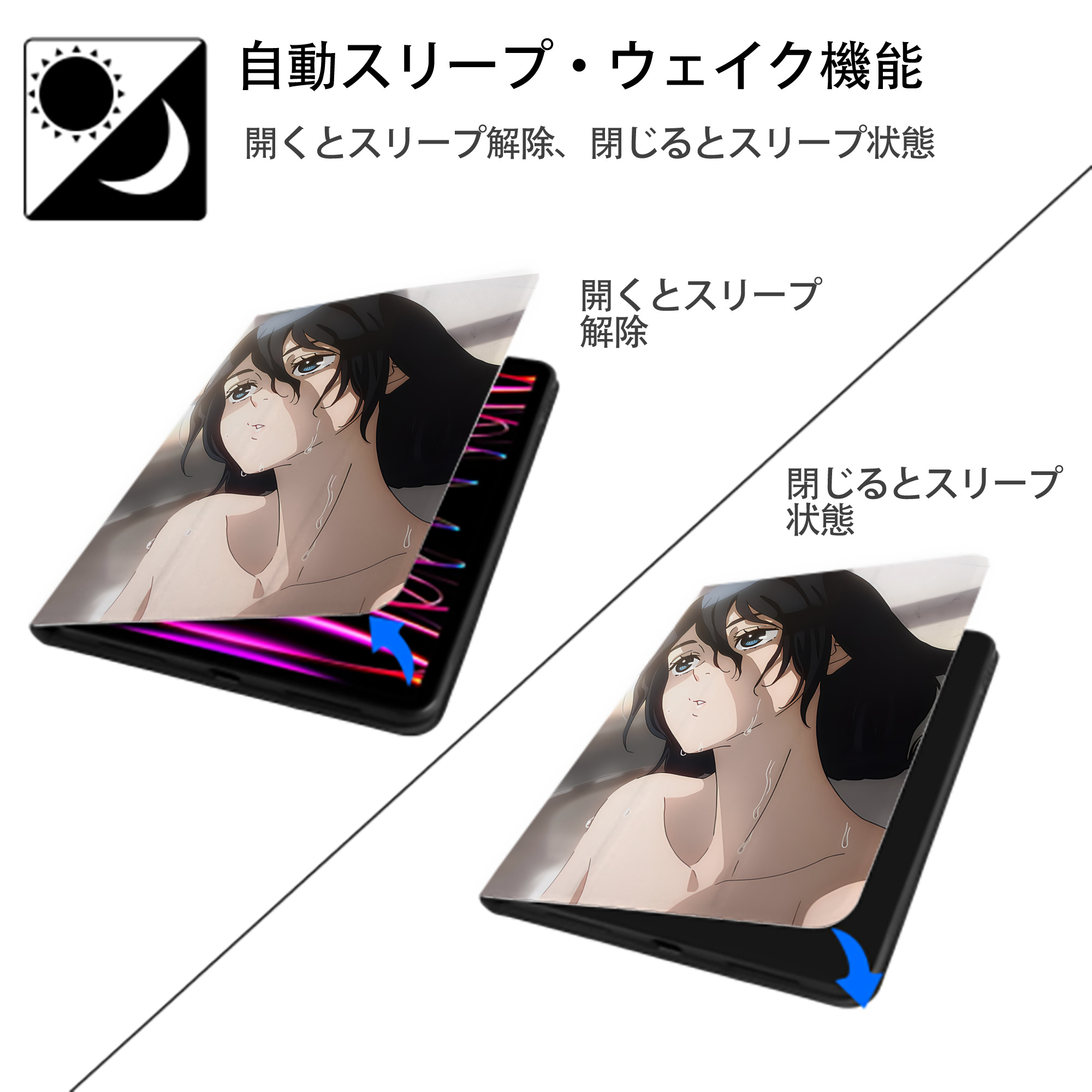 SPY×FAMILY间谍家家酒 IPad ケース ペン収納付き 三つ折りスタンド PUレザー×シリコン 対応機種9.5/10.5/10.9インチ