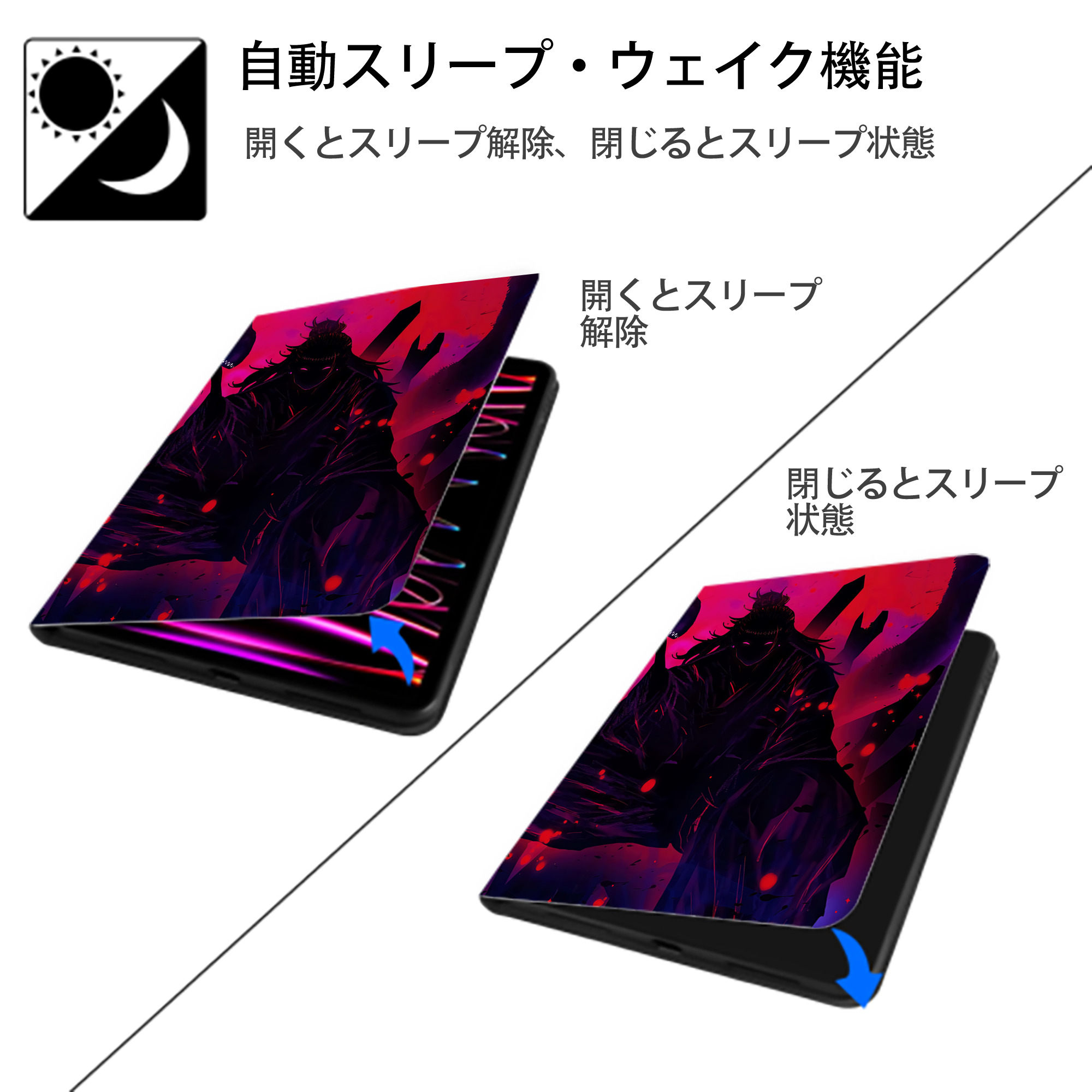 SPY×FAMILY间谍家家酒 IPad ケース ペン収納付き 三つ折りスタンド PUレザー×シリコン 対応機種9.5/10.5/10.9インチ